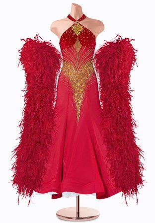 Scarlet Shine Ballroom Gown TID-BM1107
