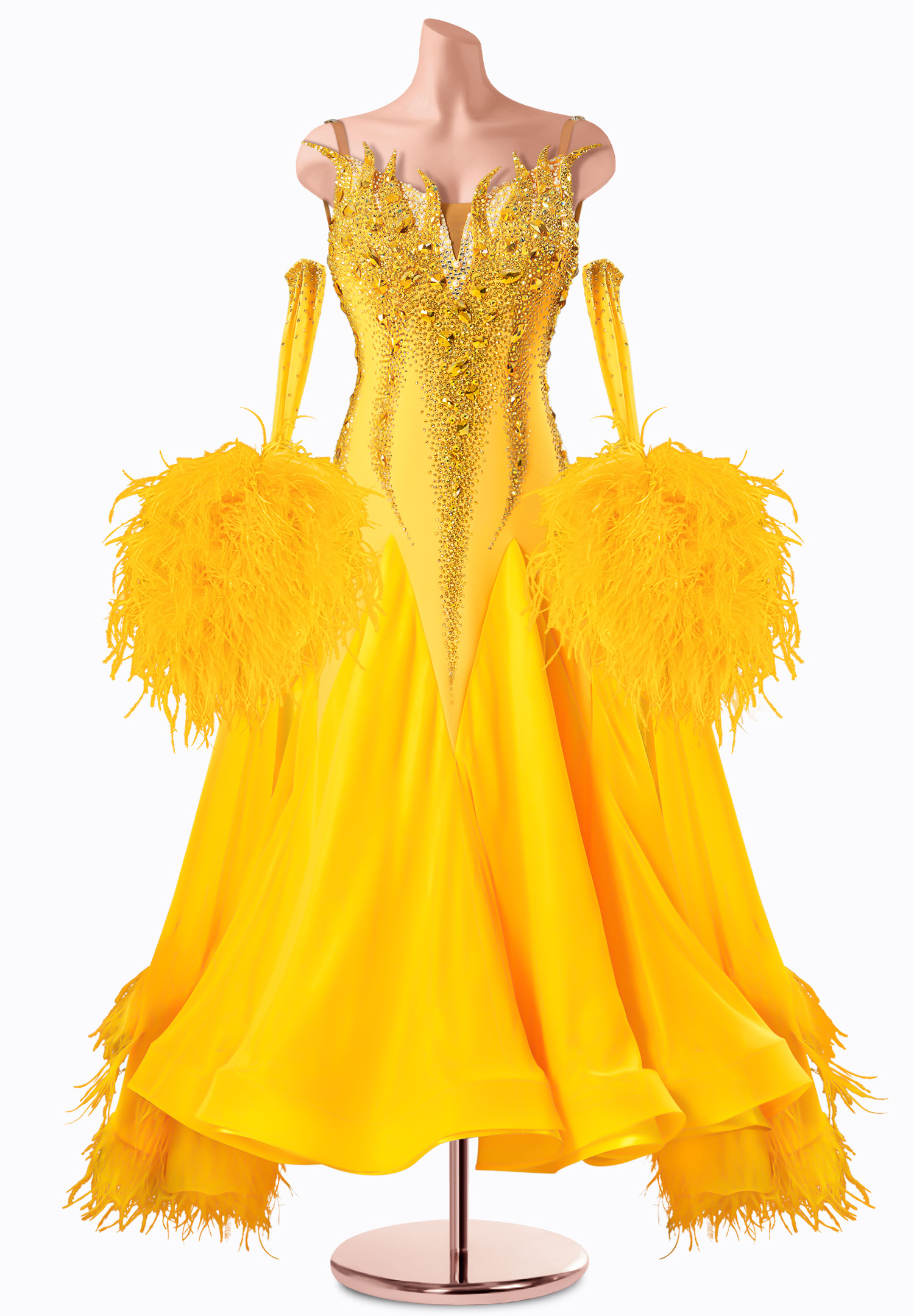 Sunlit Flame Ballroom Gown TID-BM1172