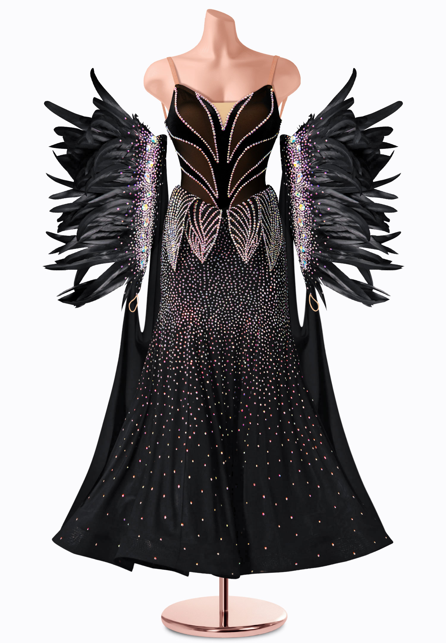 Nocturnal Radiance Ballroom Gown TID-BM1194