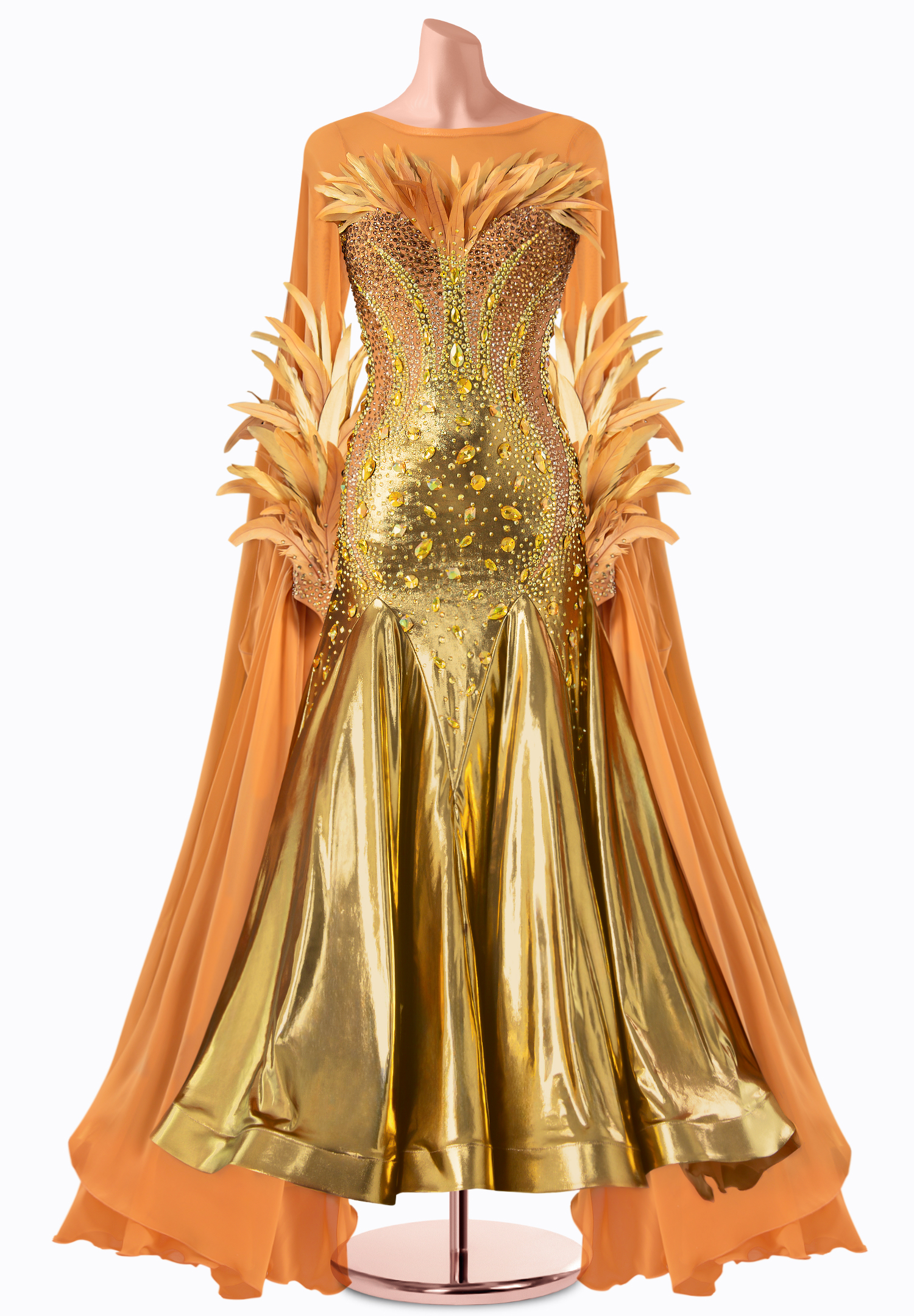 Gold Majesty Ballroom Gown TID-BM1196