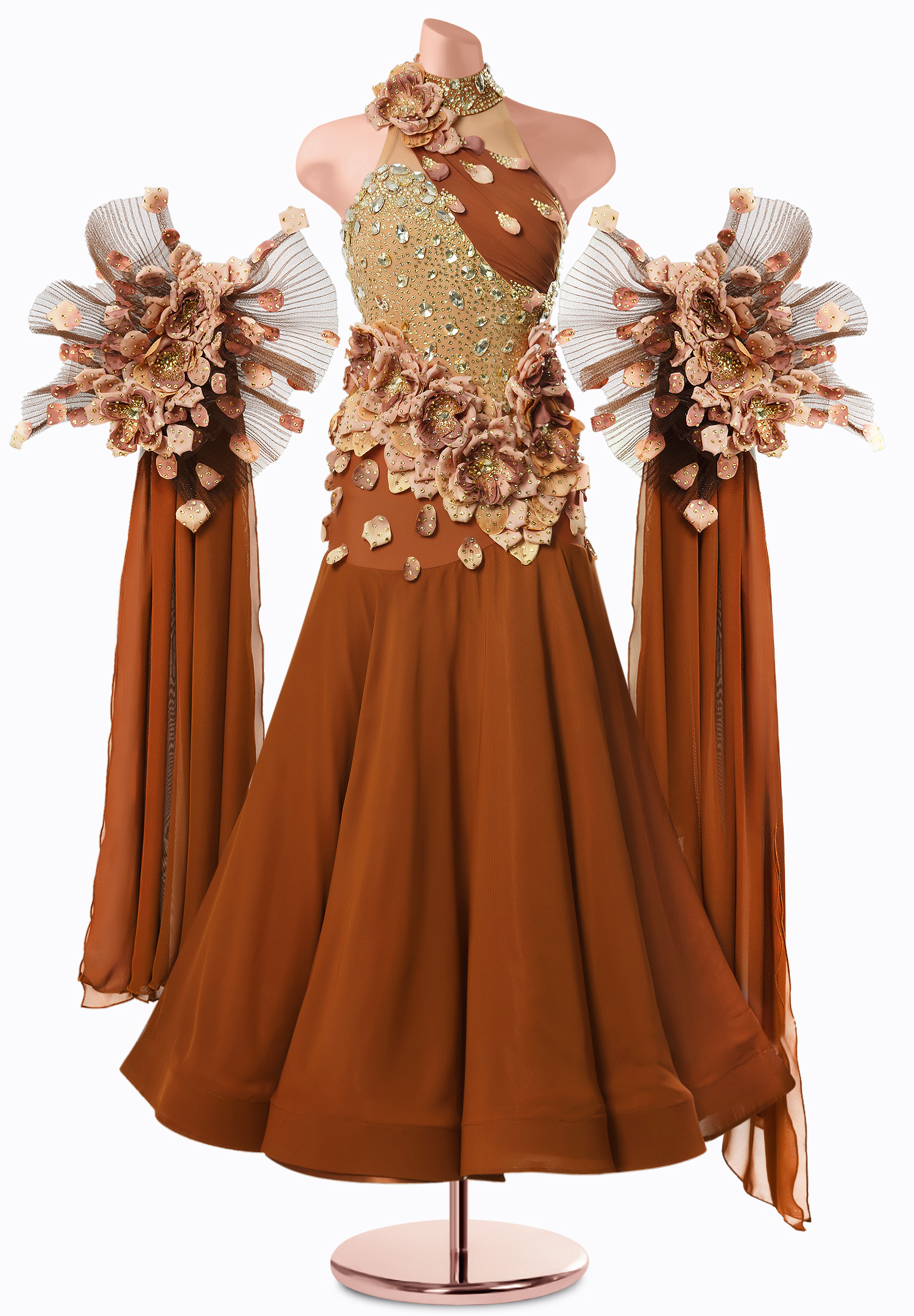 Autumn Bloom Ballroom Gown TID-BM1290