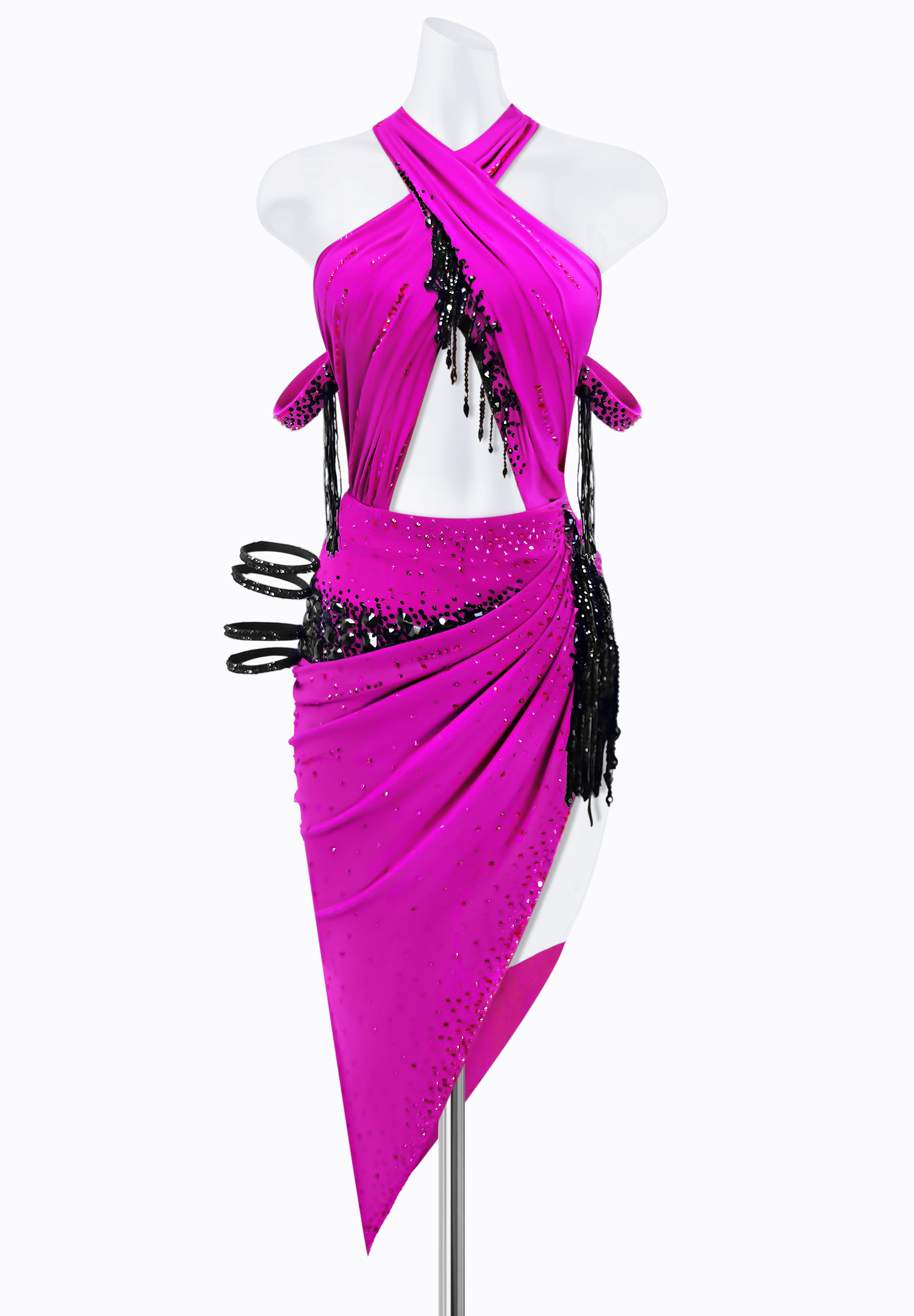 Twisted Halter Latin Dress AM-L3720