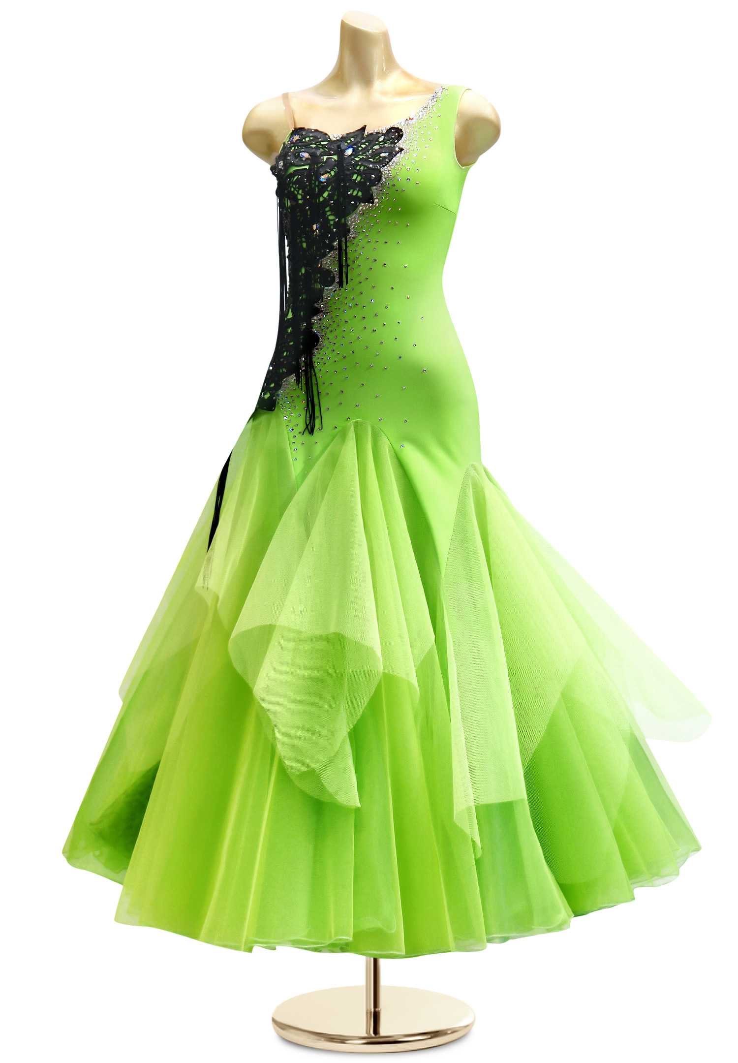 Vibrant Flower Applique Dance Dress PC-ED18004