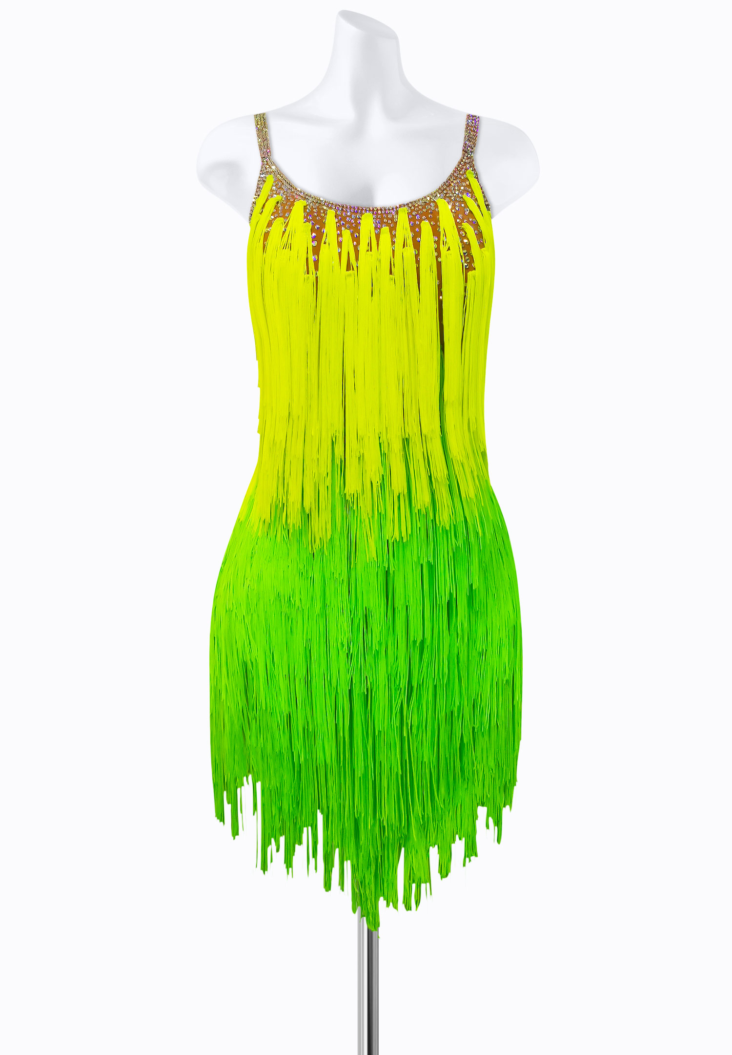 Vibrant Fringe Latin Dress AM-L3609