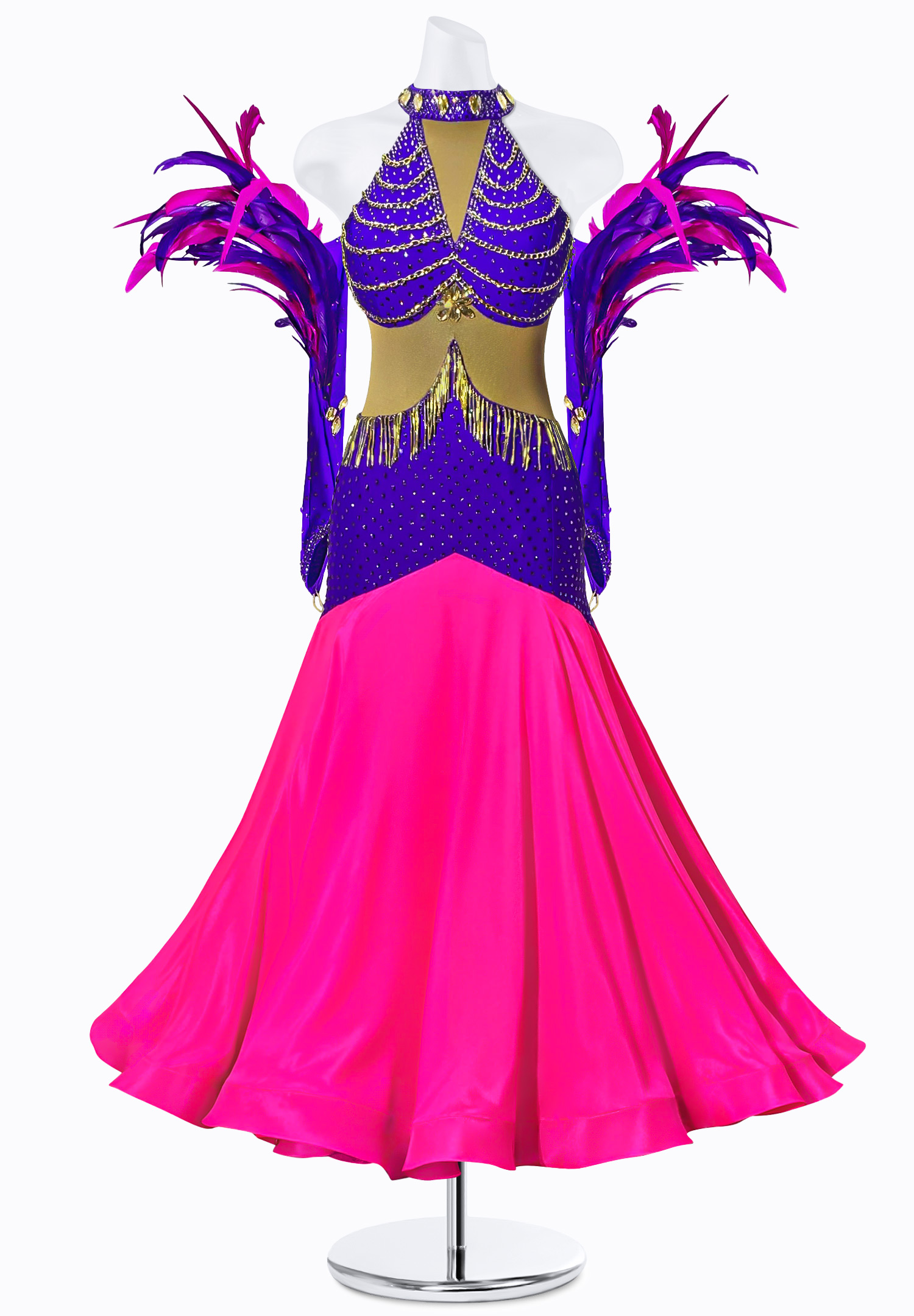 Vibrant Fusion Ballroom Gown JT-B5054