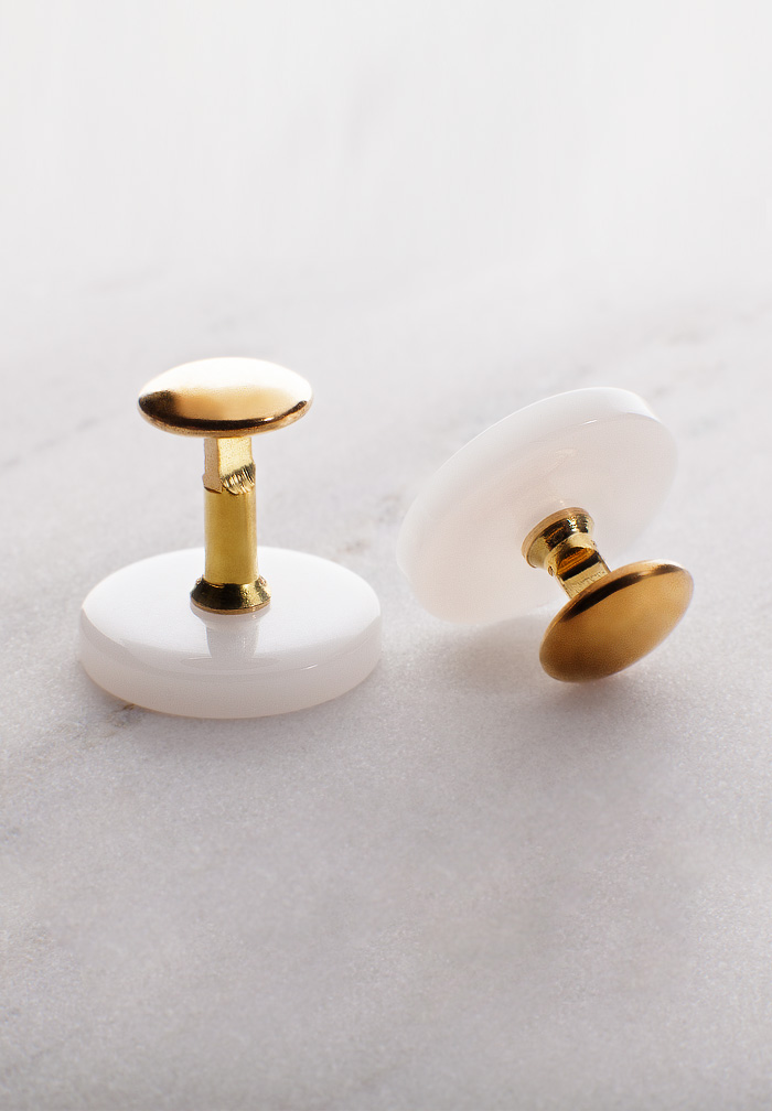 Chrisanne Clover Collar Studs Set-Gold