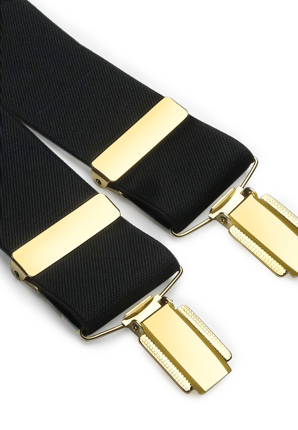 Gents Luxury Gilt Clip-on Braces 4701-Black
