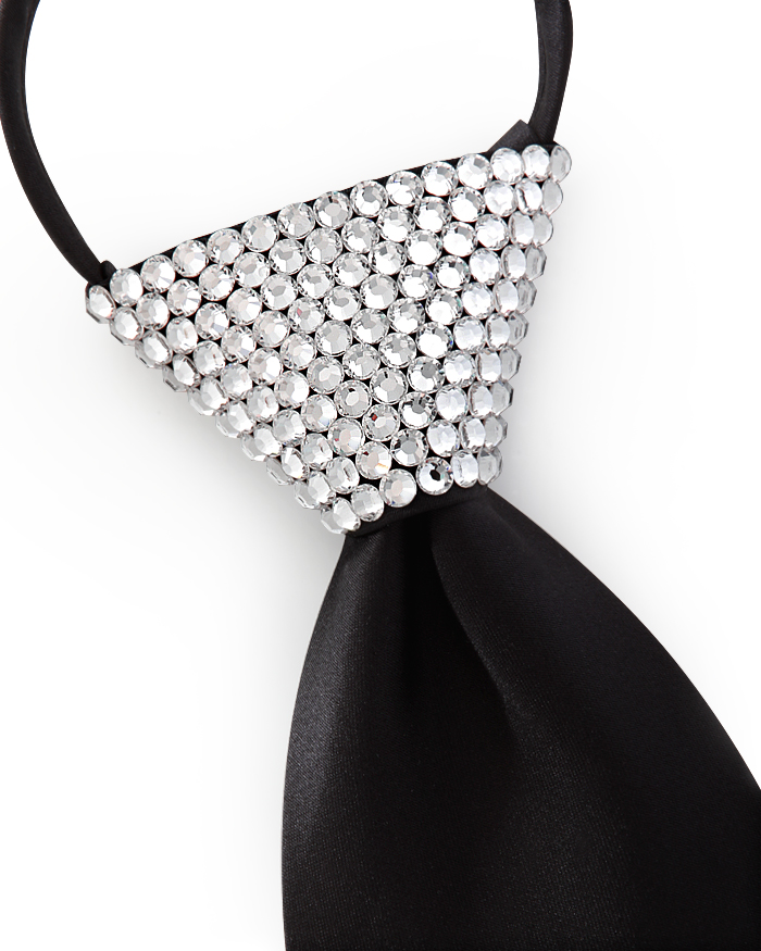 Vito Dance Crystallized Crystal Zip Tie-Black Tie