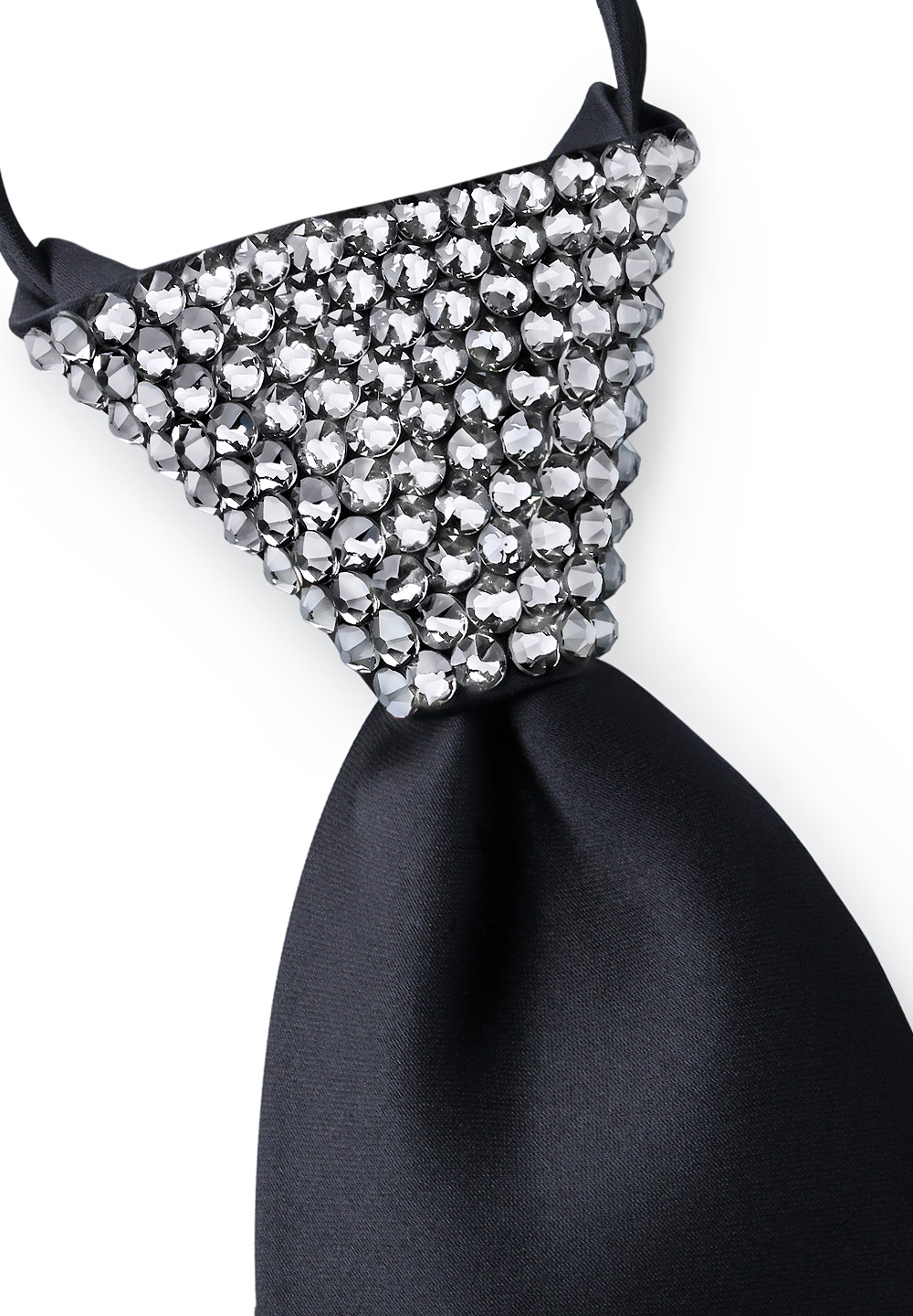 Zip Tie Blk w Rhinestones-Black Diamond