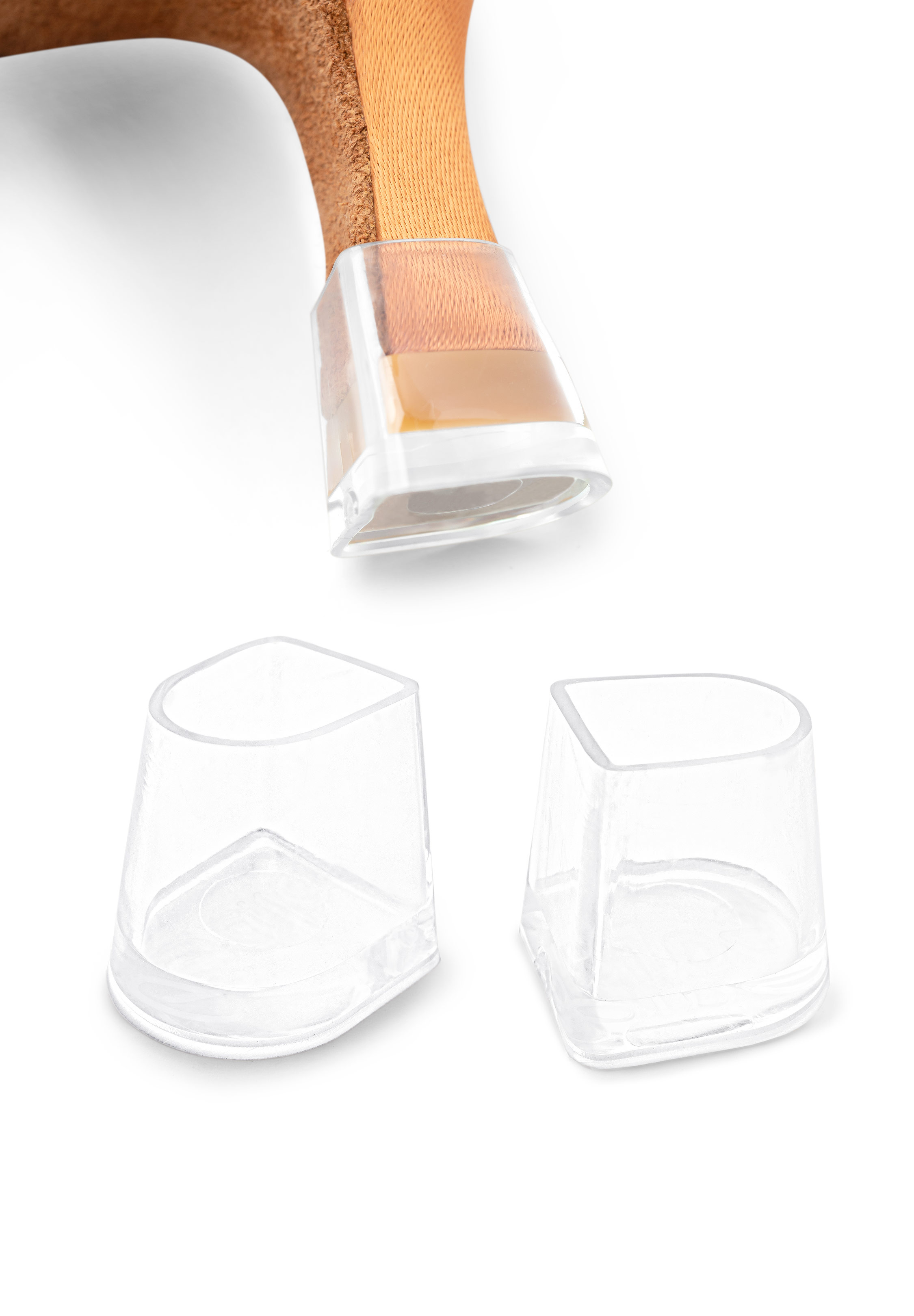 Heel Cup For Dance Naturals Shoes by GA (3 Pairs)-2.5 New Flare-Clear Base