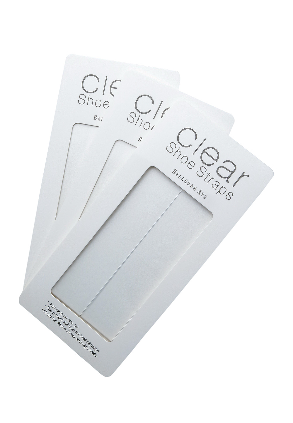 Ballroom Ave Clear Elastic Shoes Straps- Loose Shoes Solution (3 Pairs Pack)