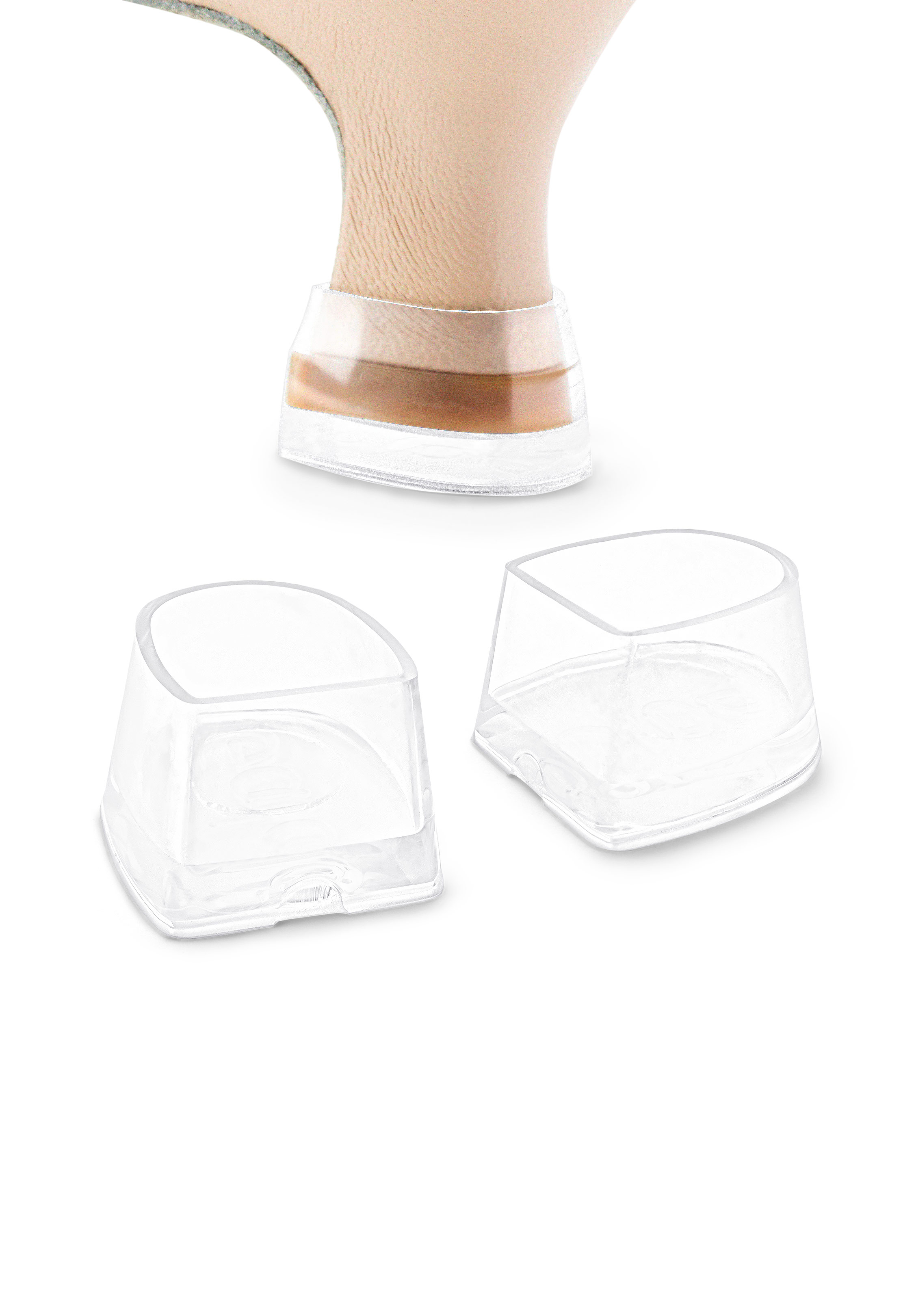 Diamant Shoes Heel Cup by GA (3 pairs)-2 inch (Latino 5 cm)-Clear Base