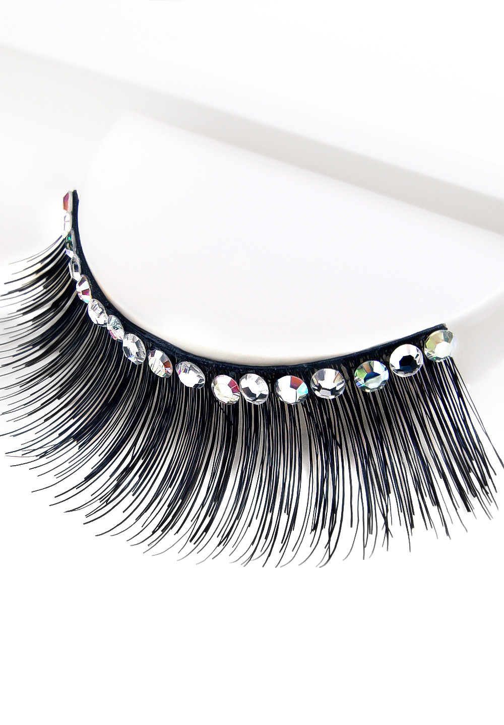Eyelashes w Swarovski rhinestones 1L320 Black-Black