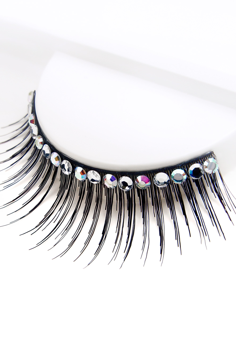 Eyelashes w Swarovski rhinestones 1L384 Black-Black