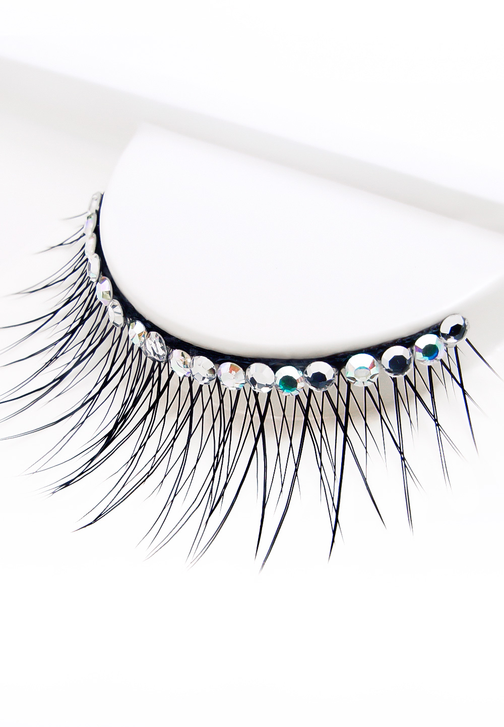 Eyelashes w Swarovski rhinestones 1L392 Black-Black