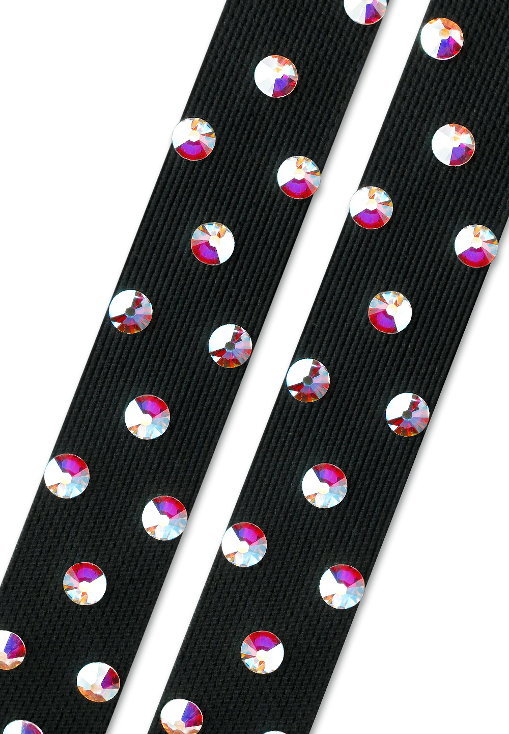 Ballroom Ave Crystallized Shoe Straps CS501 BLK-Crystal AB