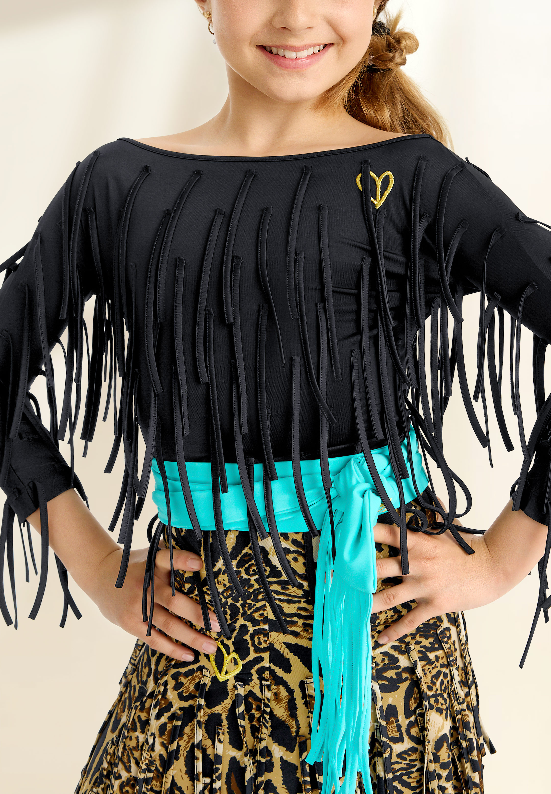 Gio Mio Acasia Girls Dance Top GM0322-Black