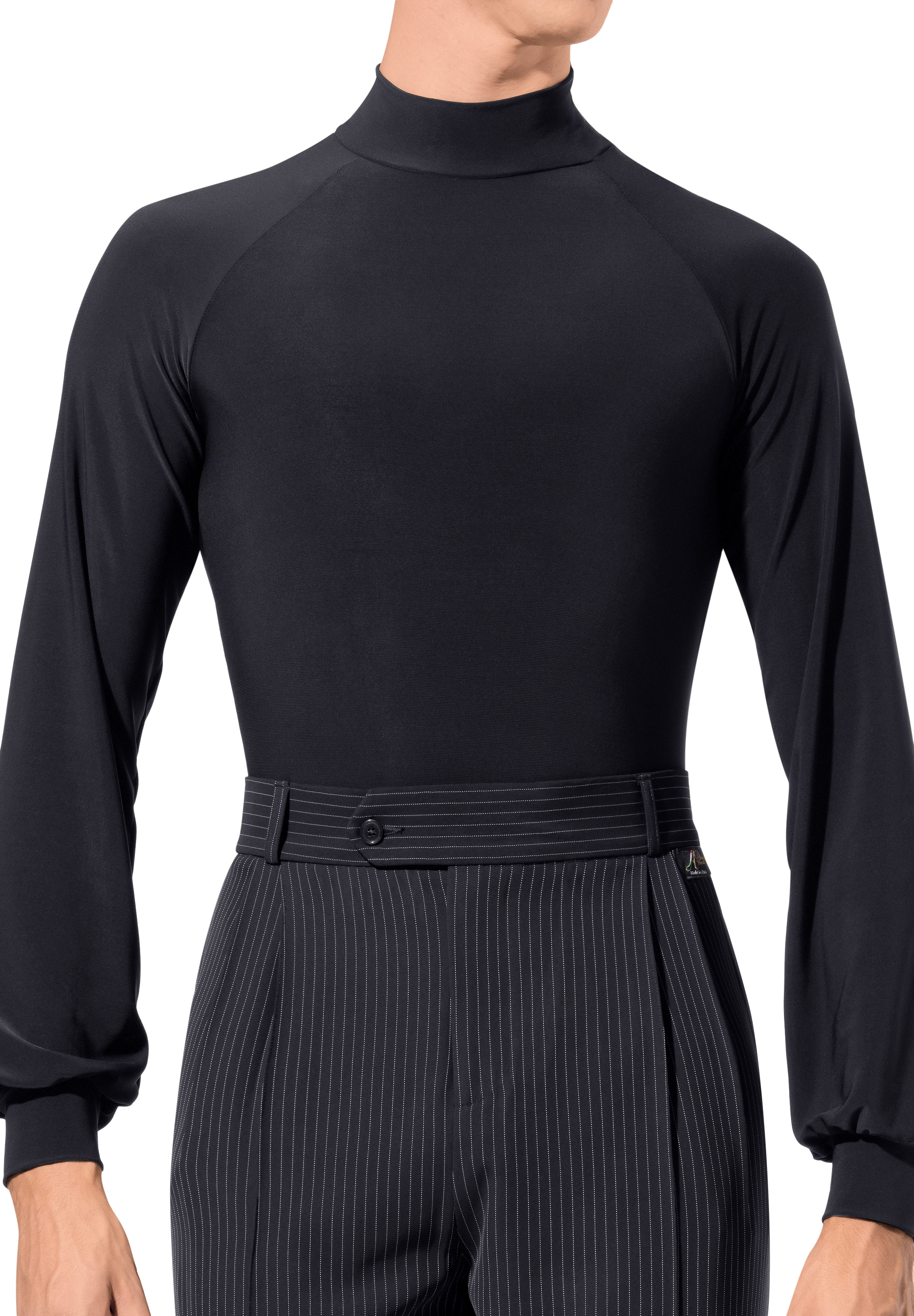 Armando Mens Crepe Dance Bodysuit 00243-Black