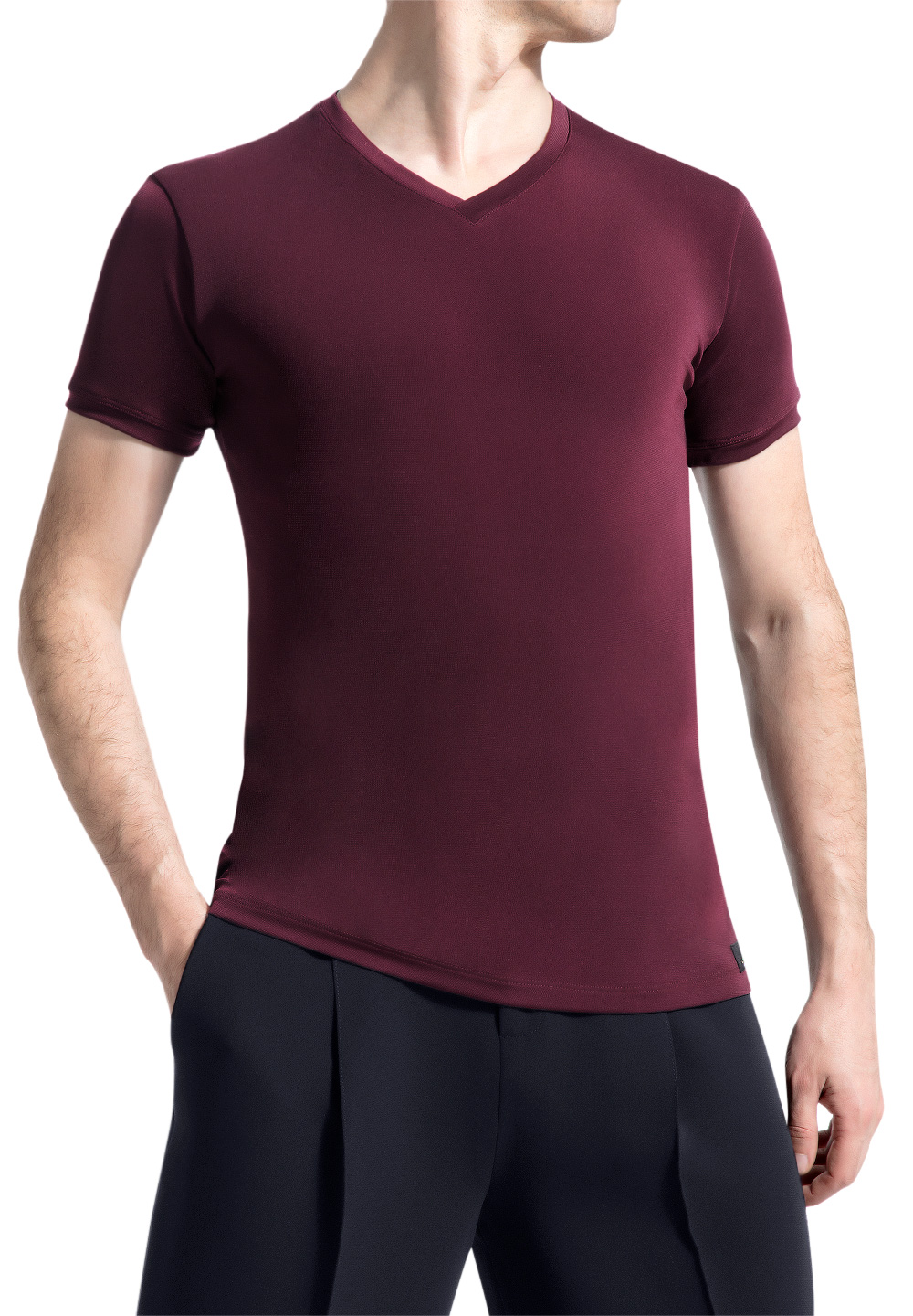 Armando Mens Practice Dance Top 00028-Bordeaux