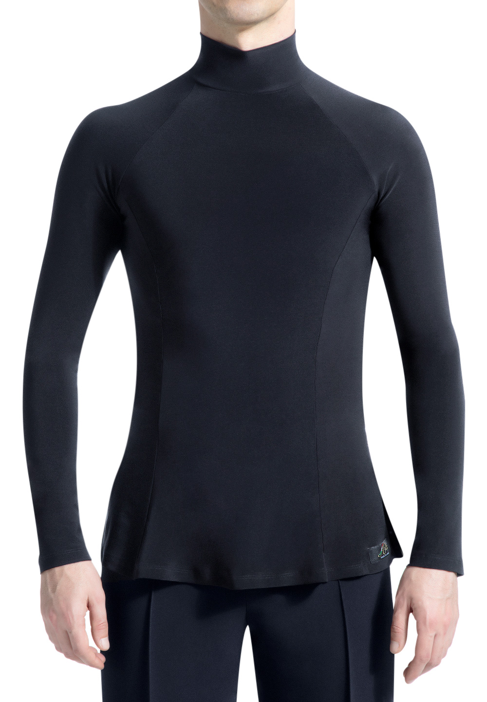 Armando Mens Turtleneck Long Sleeve Top 00068-Black