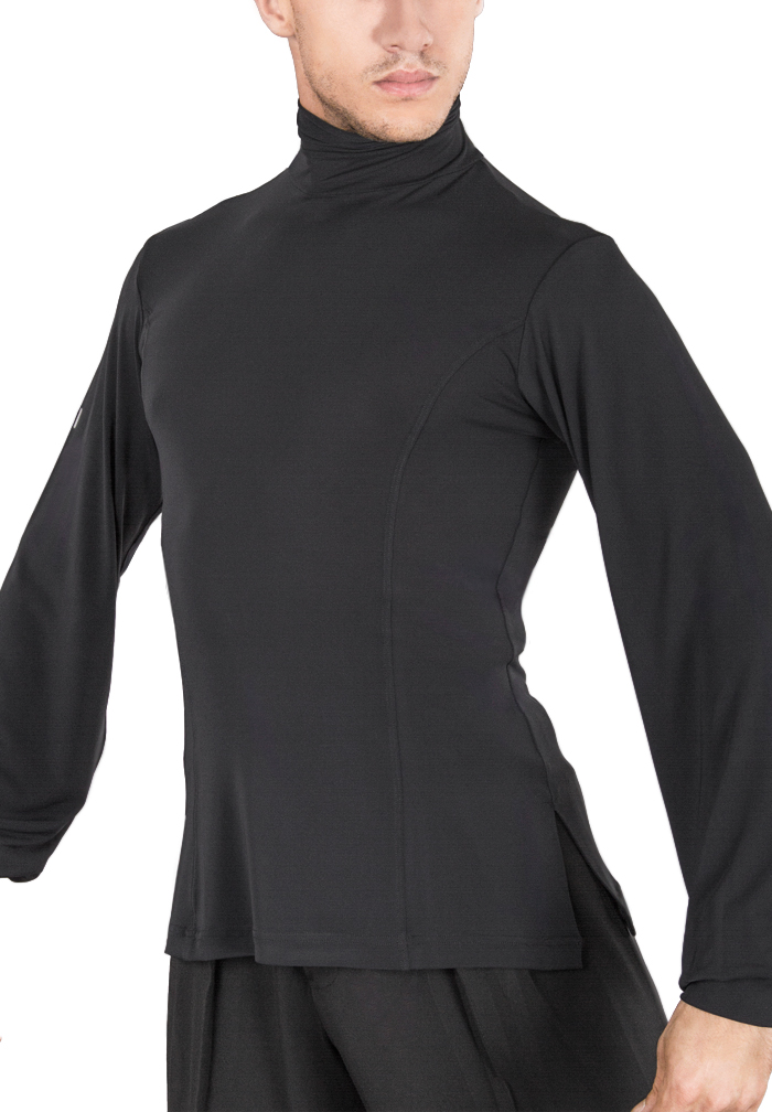 DSI Mens Adrian Latin Dance Shirt 4036-Black Crepe