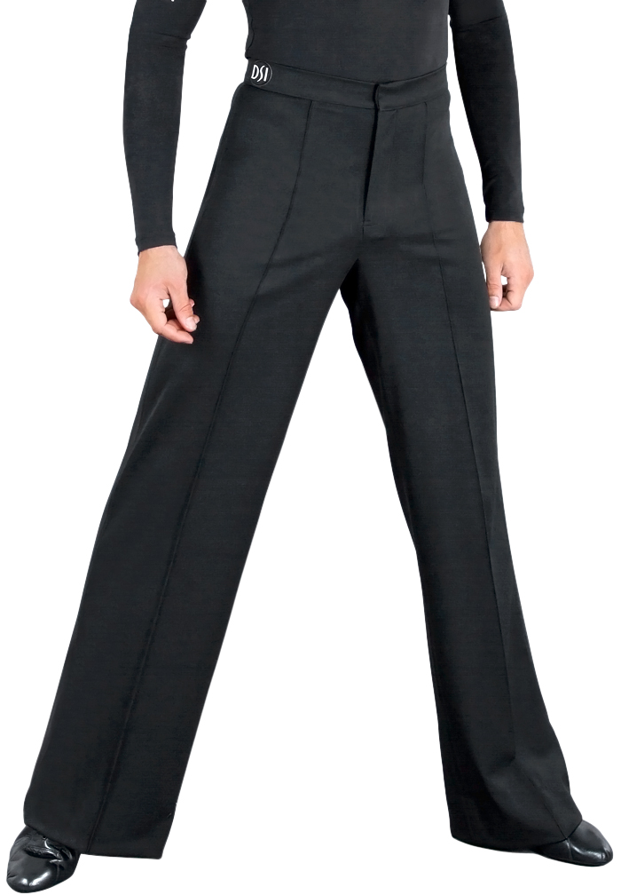 DSI Mens Gabardine Latin Dance Trousers 4000-Black