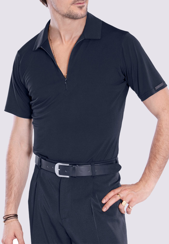 Maly Mens Fashionable Polo Shirt For Practice MF202203-Black