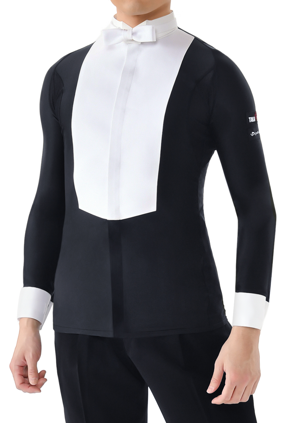 Taka Mens Standard Dance Shirt MS381A-Black/White