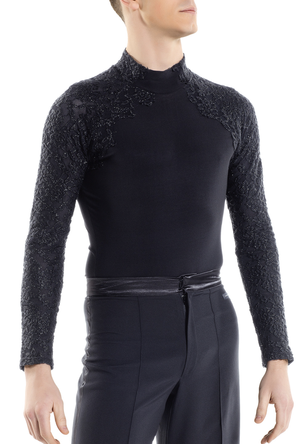 Victoria Blitz Mens Dance Top Shino-Black