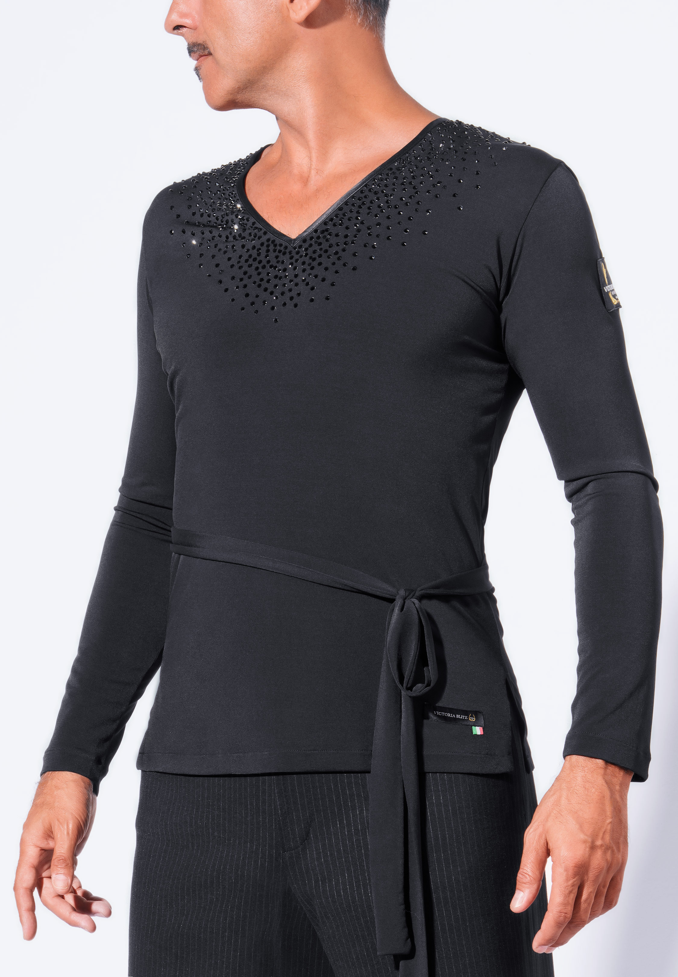 Victoria Blitz Mens Latin Shirt Amedeo-Black