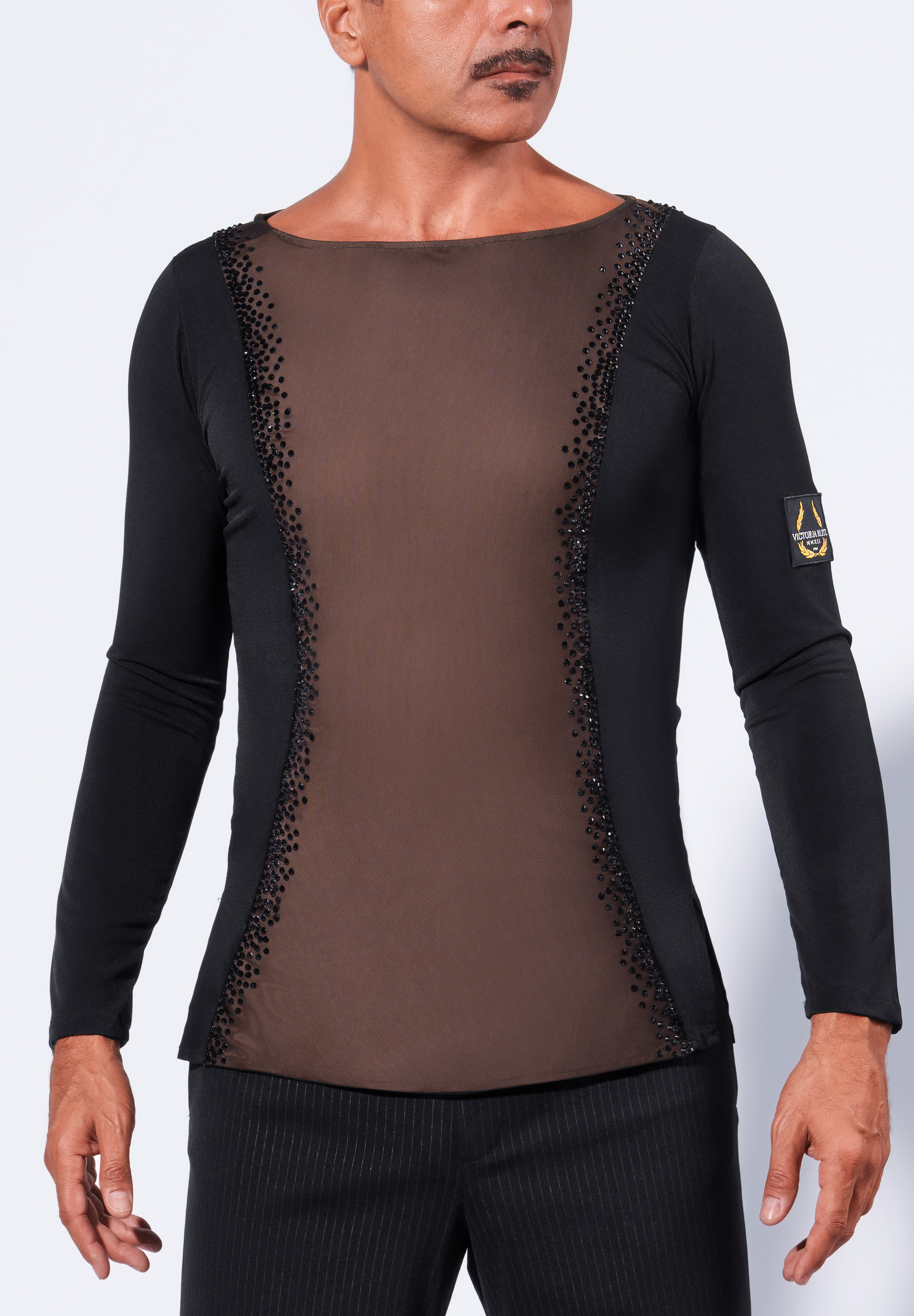 Victoria Blitz Mens Latin Shirt Orlando-Black