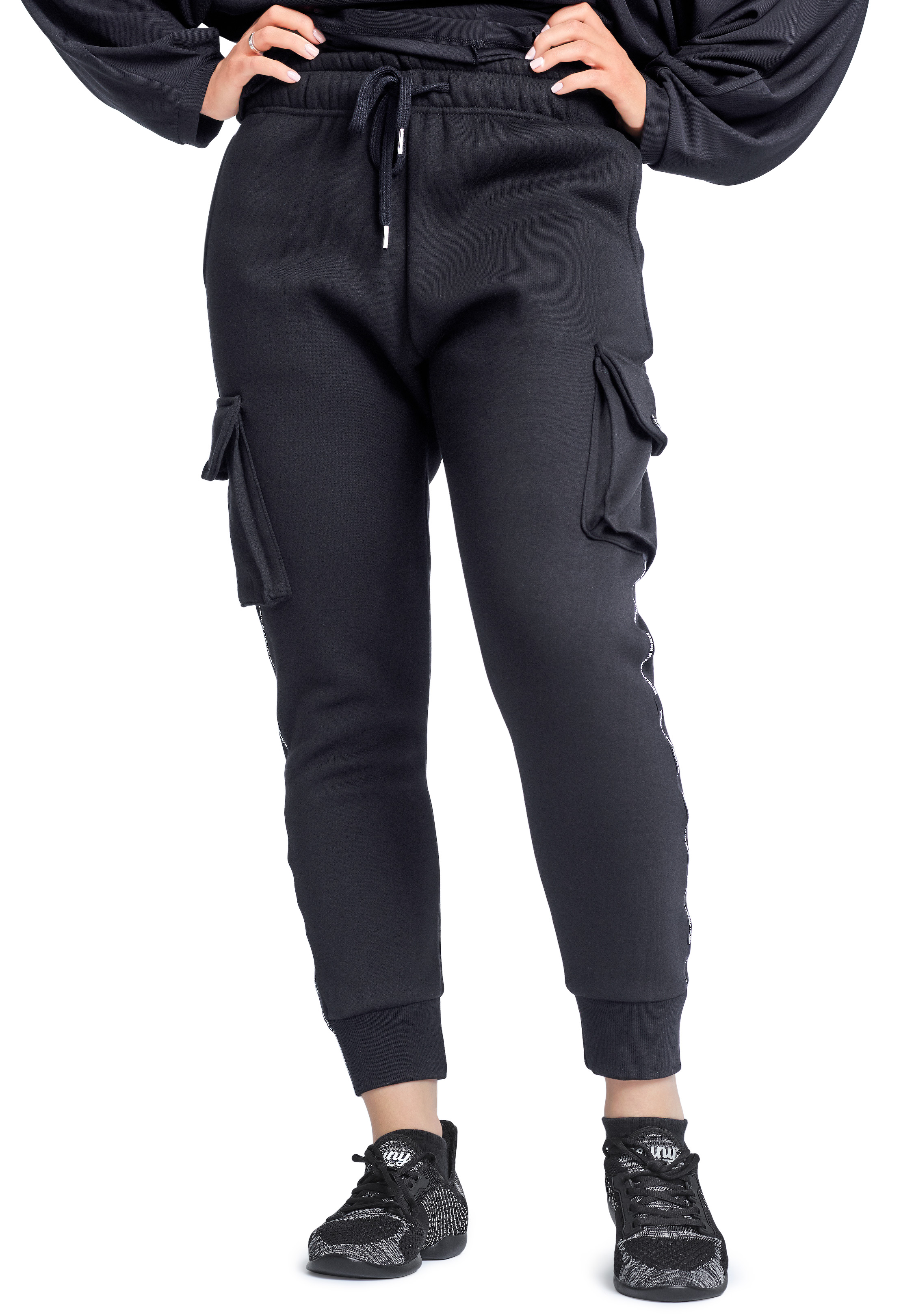 PopconAtelier Drawstring Hip Pants WP027-Black