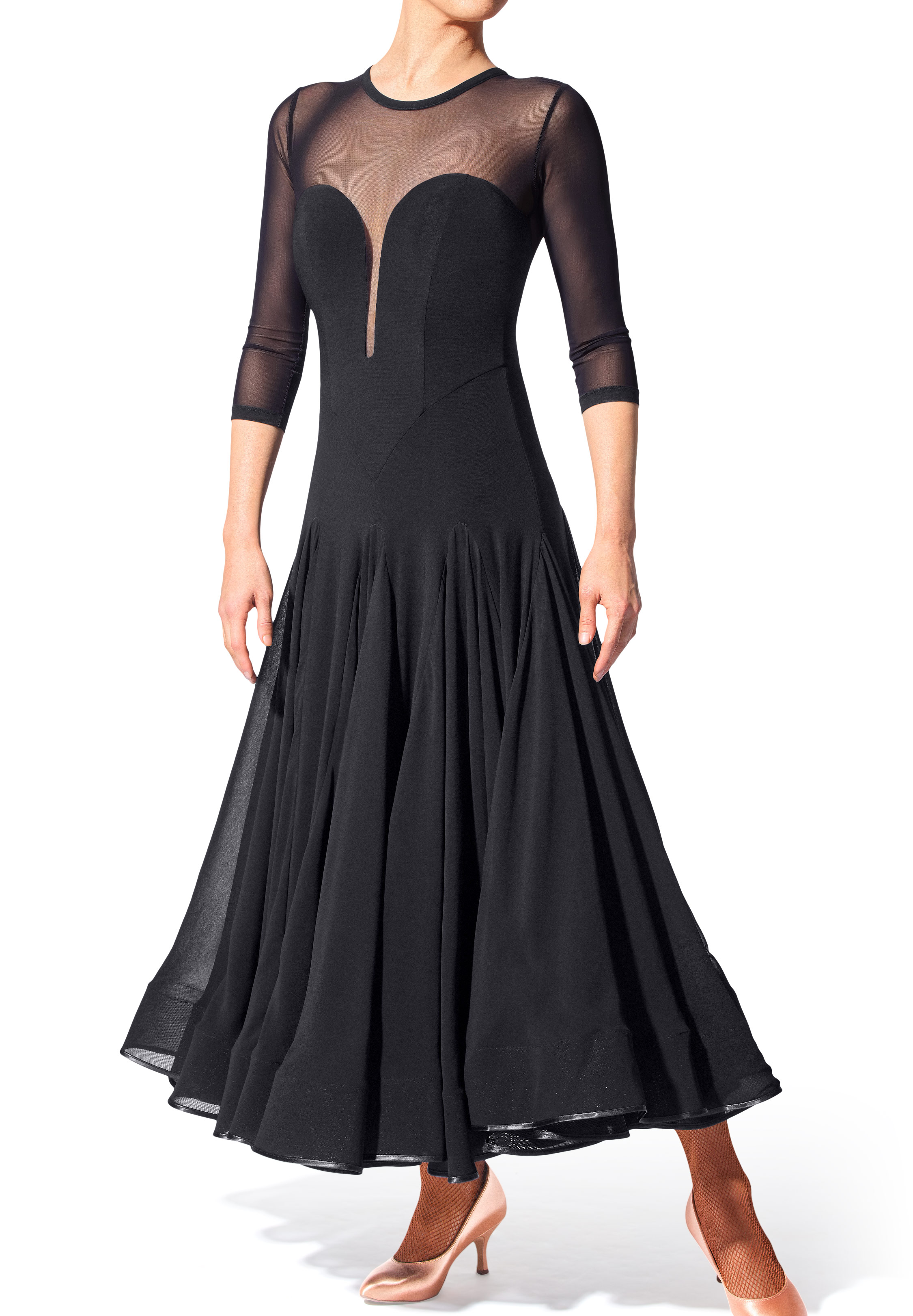 Armando Sweetheart Ballroom Dance Dress 00083-Black