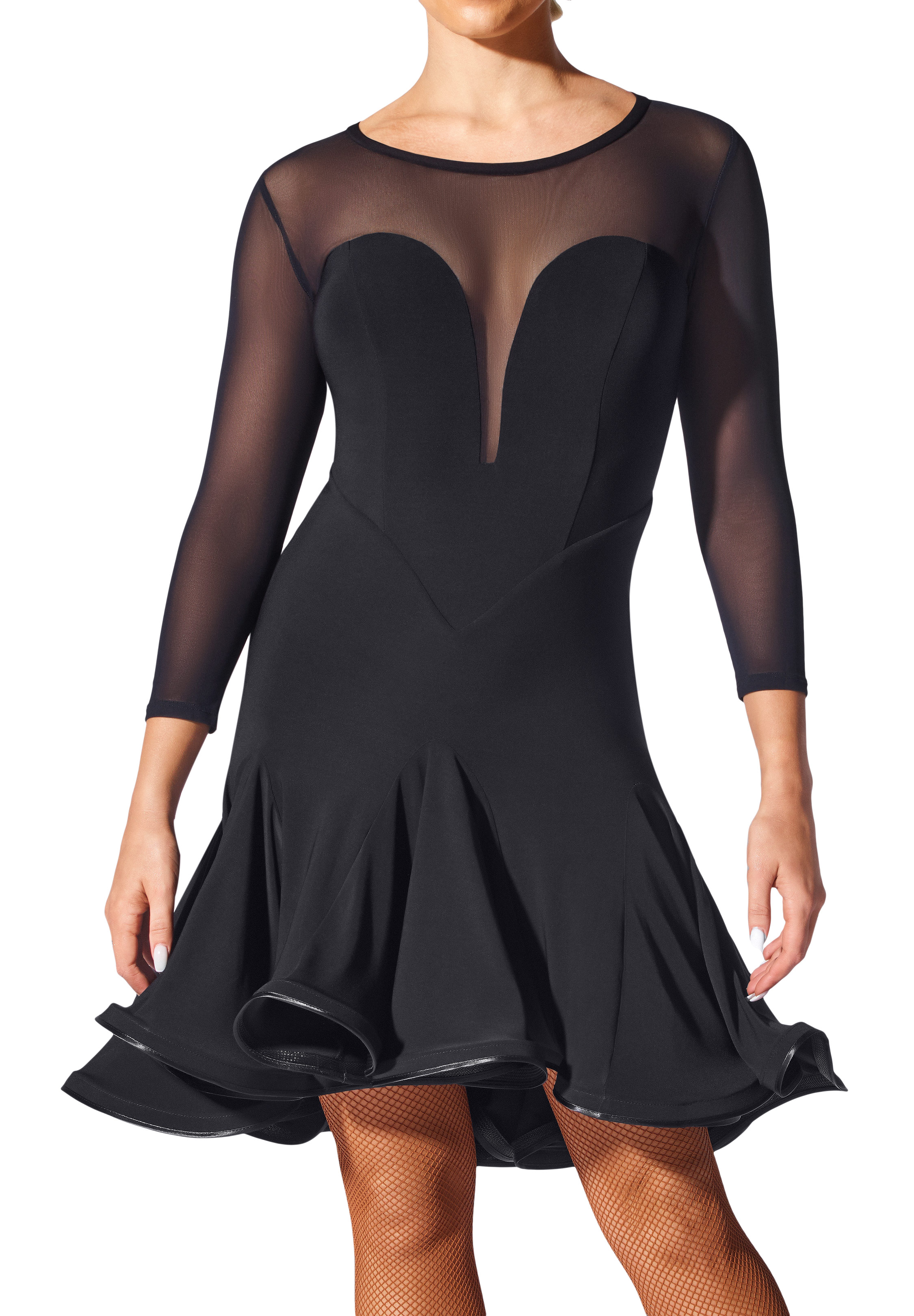 Armando Sweetheart Latin Dance Dress 00038-Black