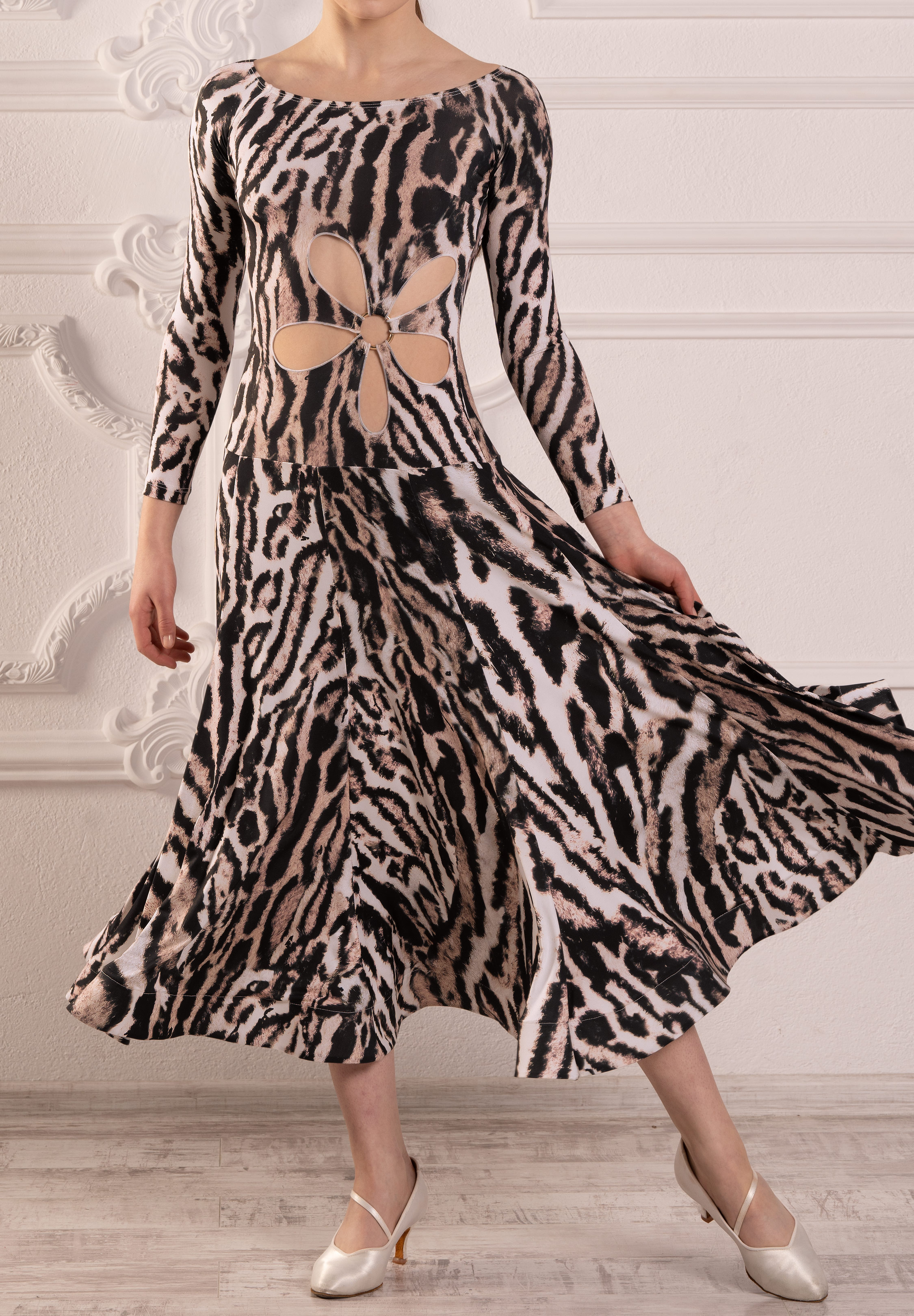 Dance Box Andrea Ballroom Dress P23120022-03 Savannah Print