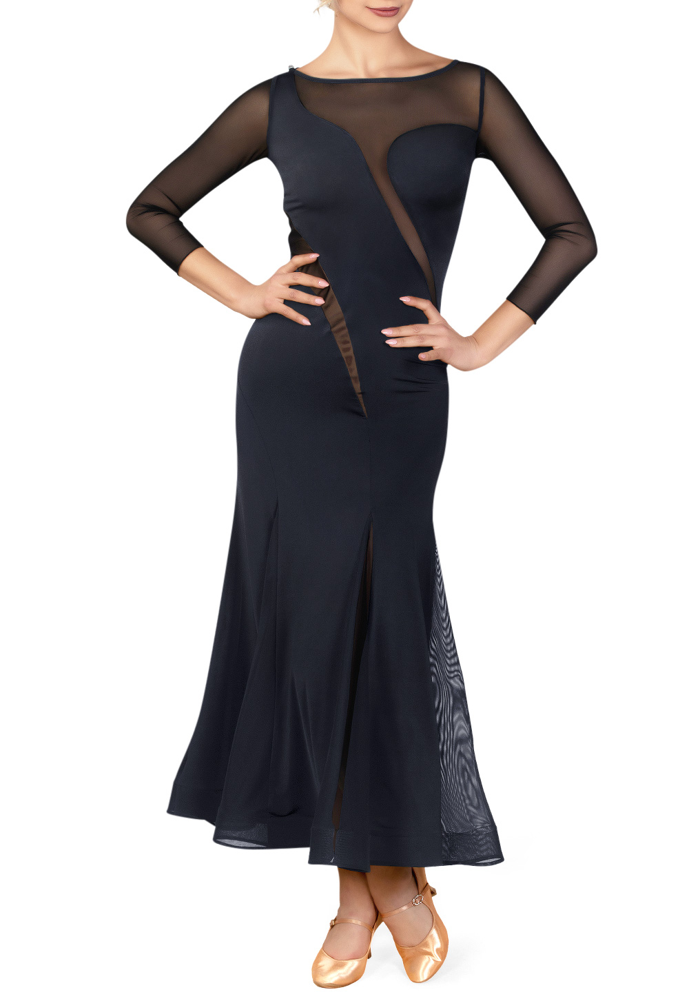 Dance Box Venice Ballroom Dress 18120006-01 Black