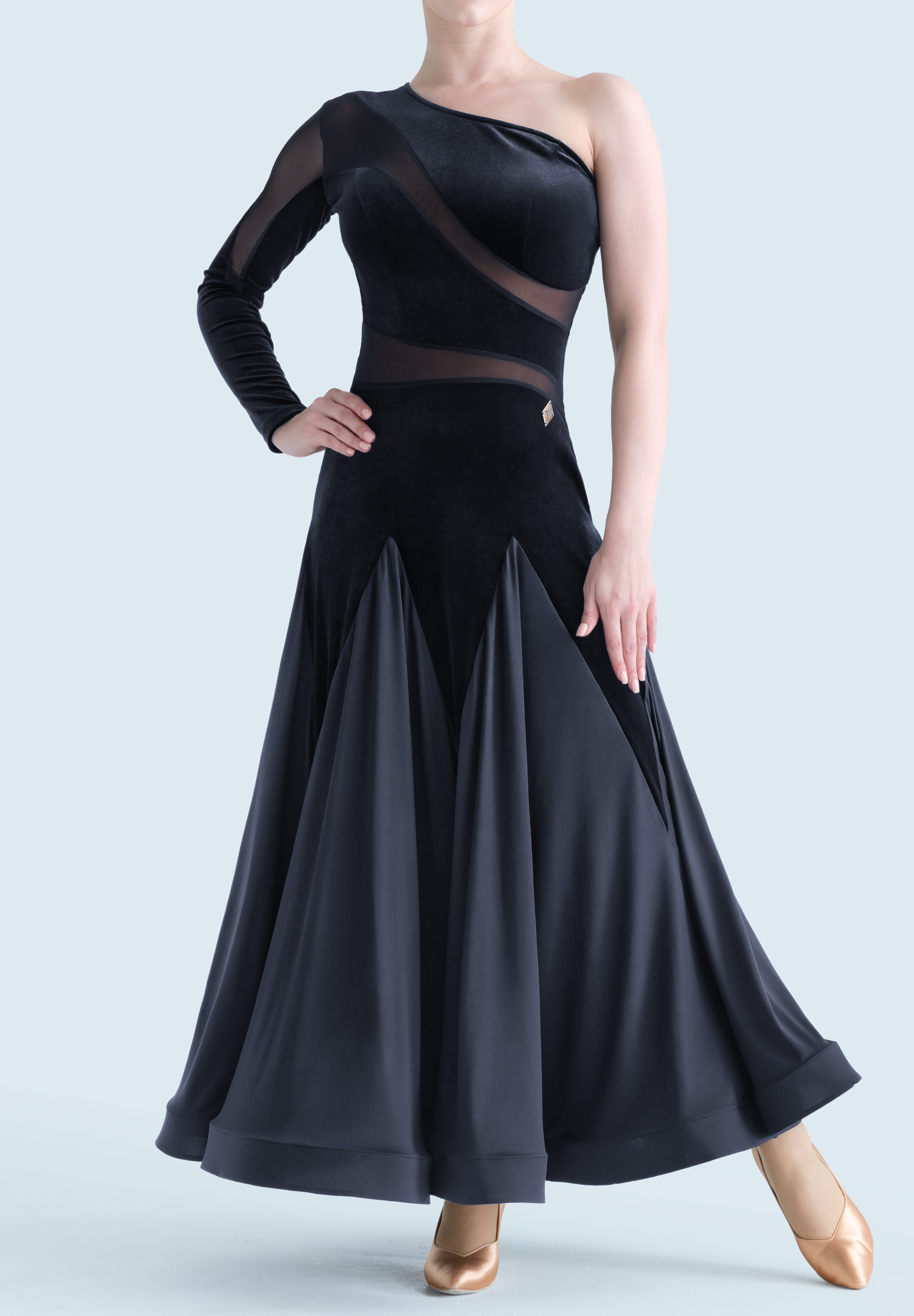 MF Shadow Serenade Ballroom Dress M297-Black