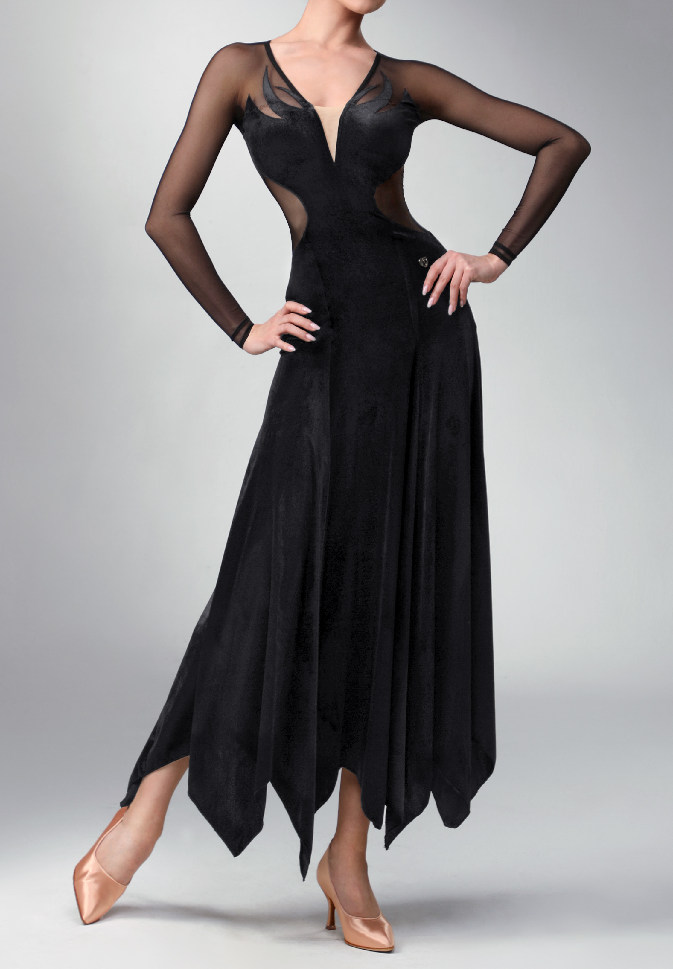 TID Dark Flame Smooth Dress M360-Black