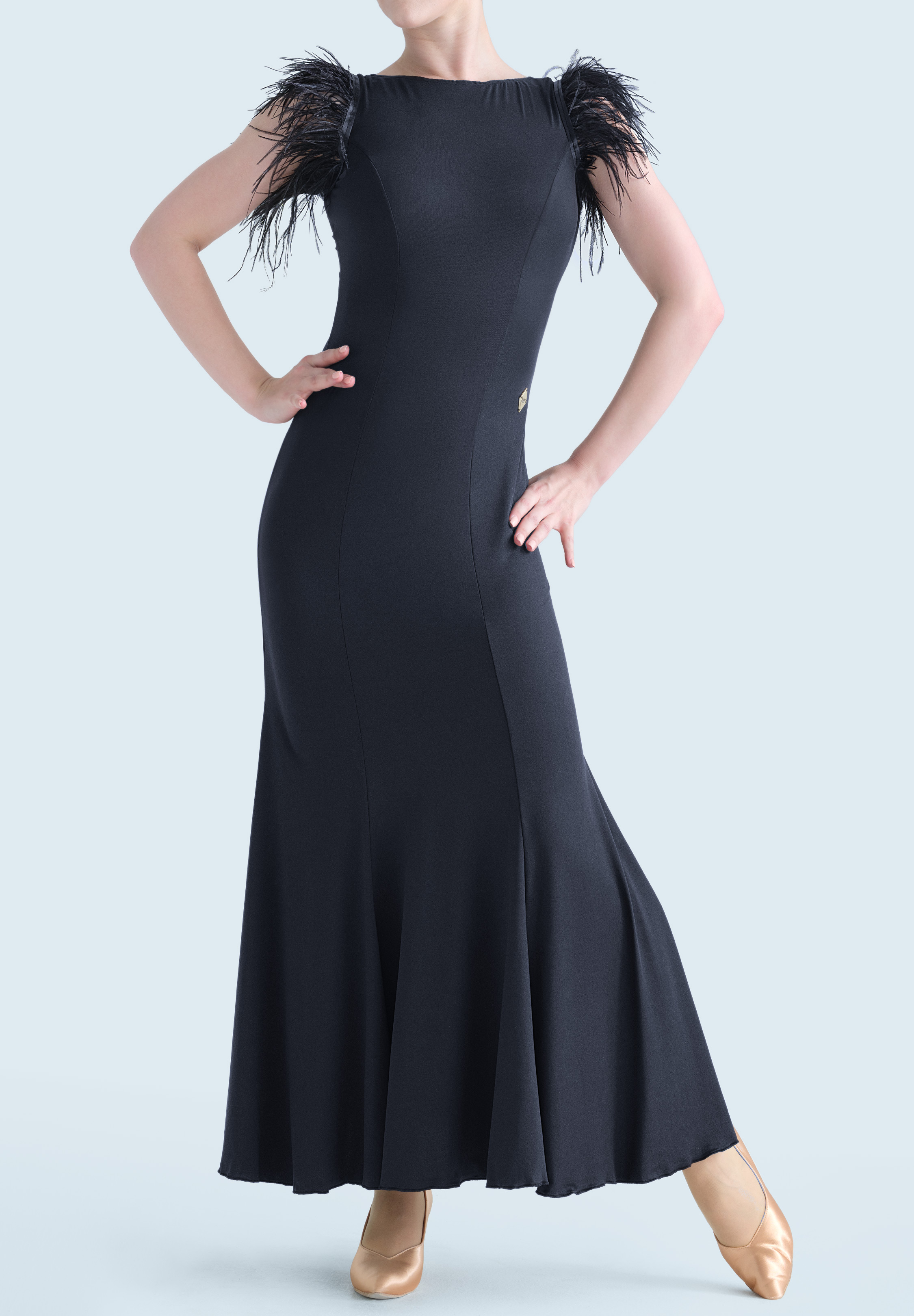 MF Noir Plume Smooth Dress M356-Black