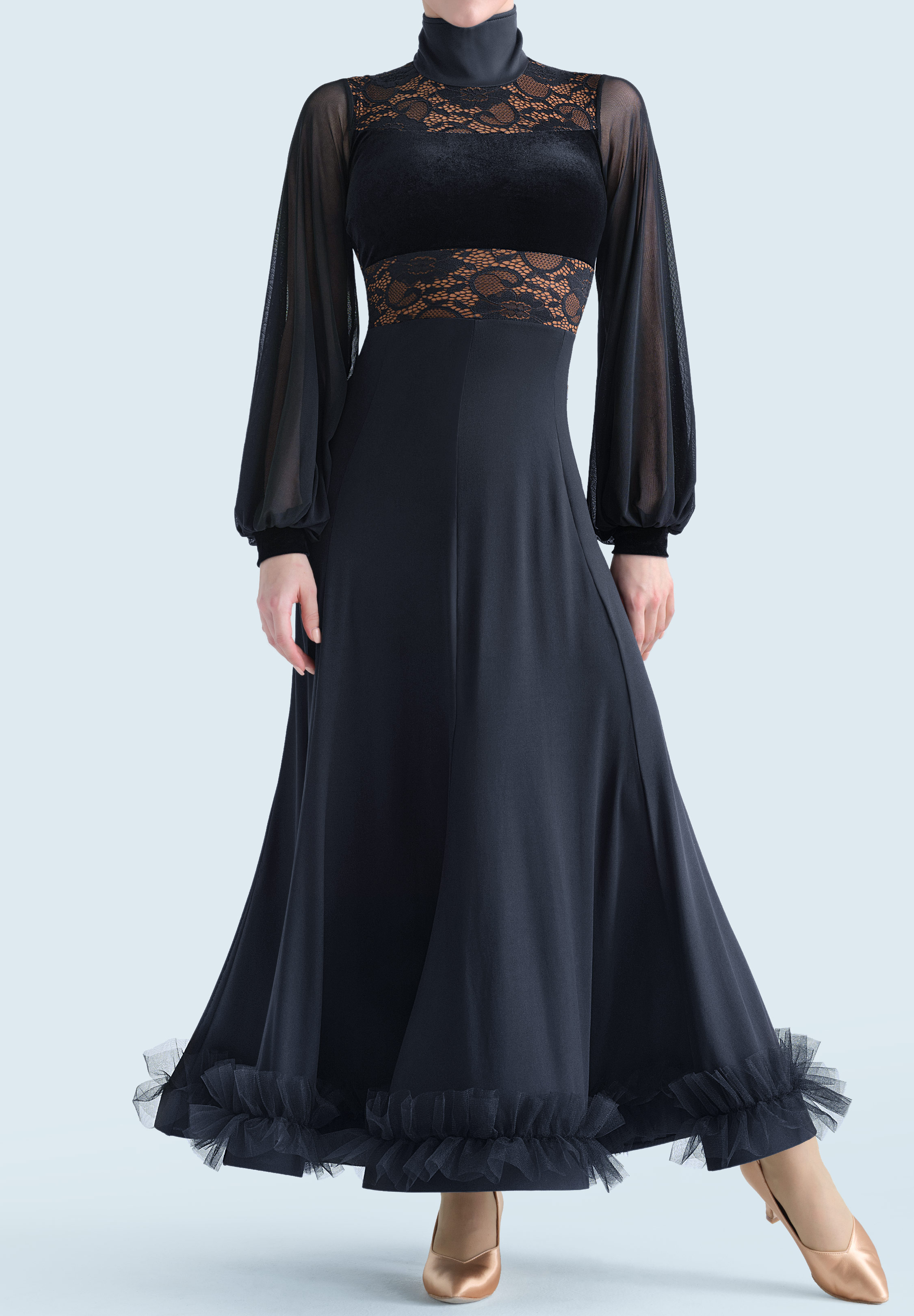 MF Midnight Muse Ballroom Dress M408-Black