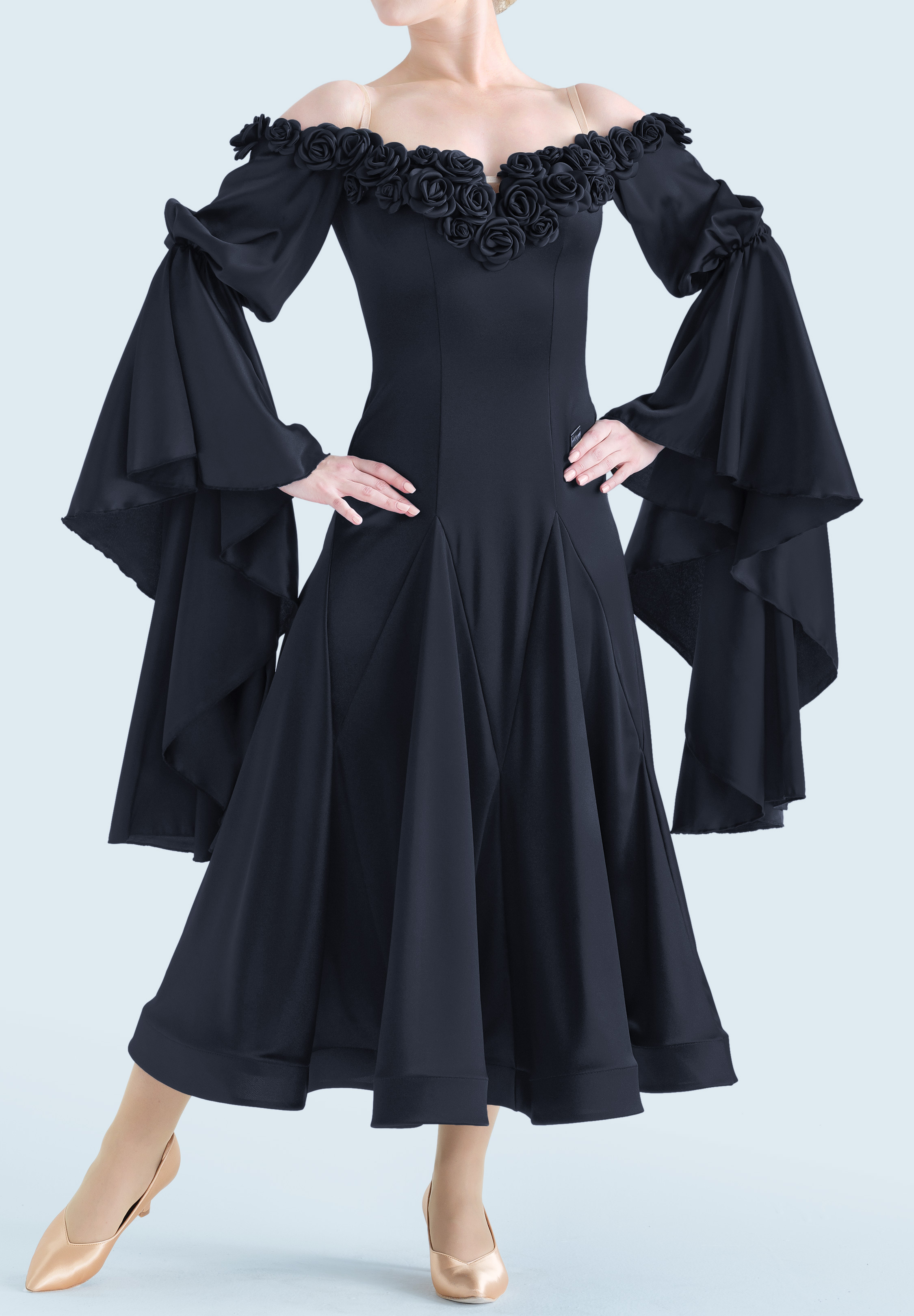 MF Rose Empress Ballroom Dress M416-Black