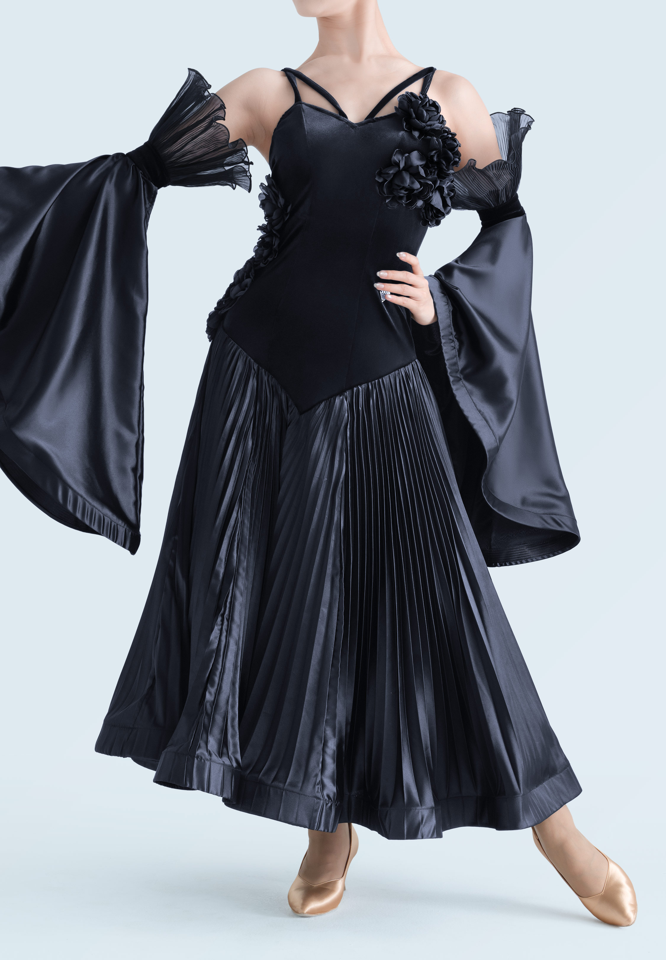 MF Petal Noir Ballroom Dress M419-Black