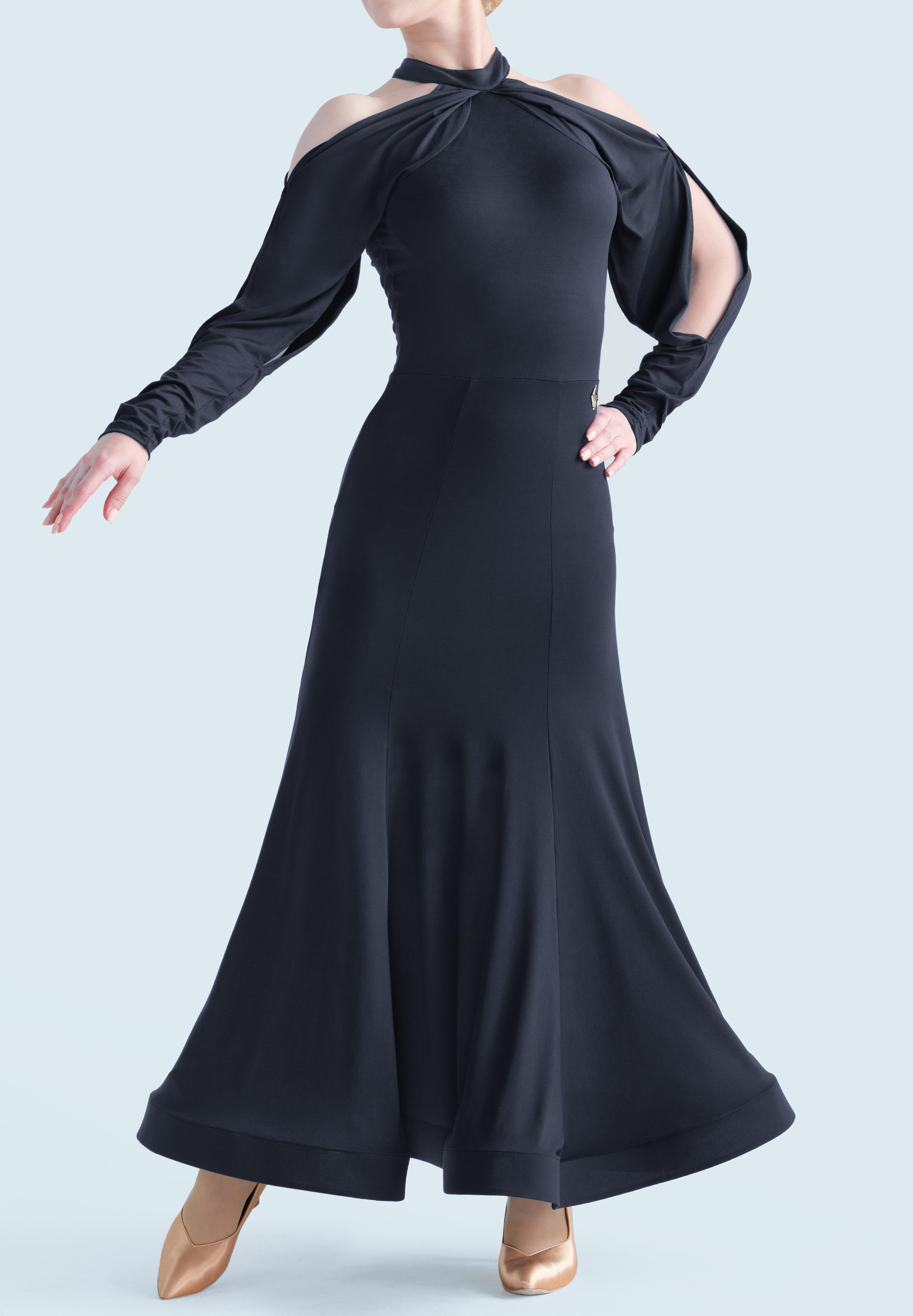 MF Elegant Eclipse Ballroom Dress M423-Black