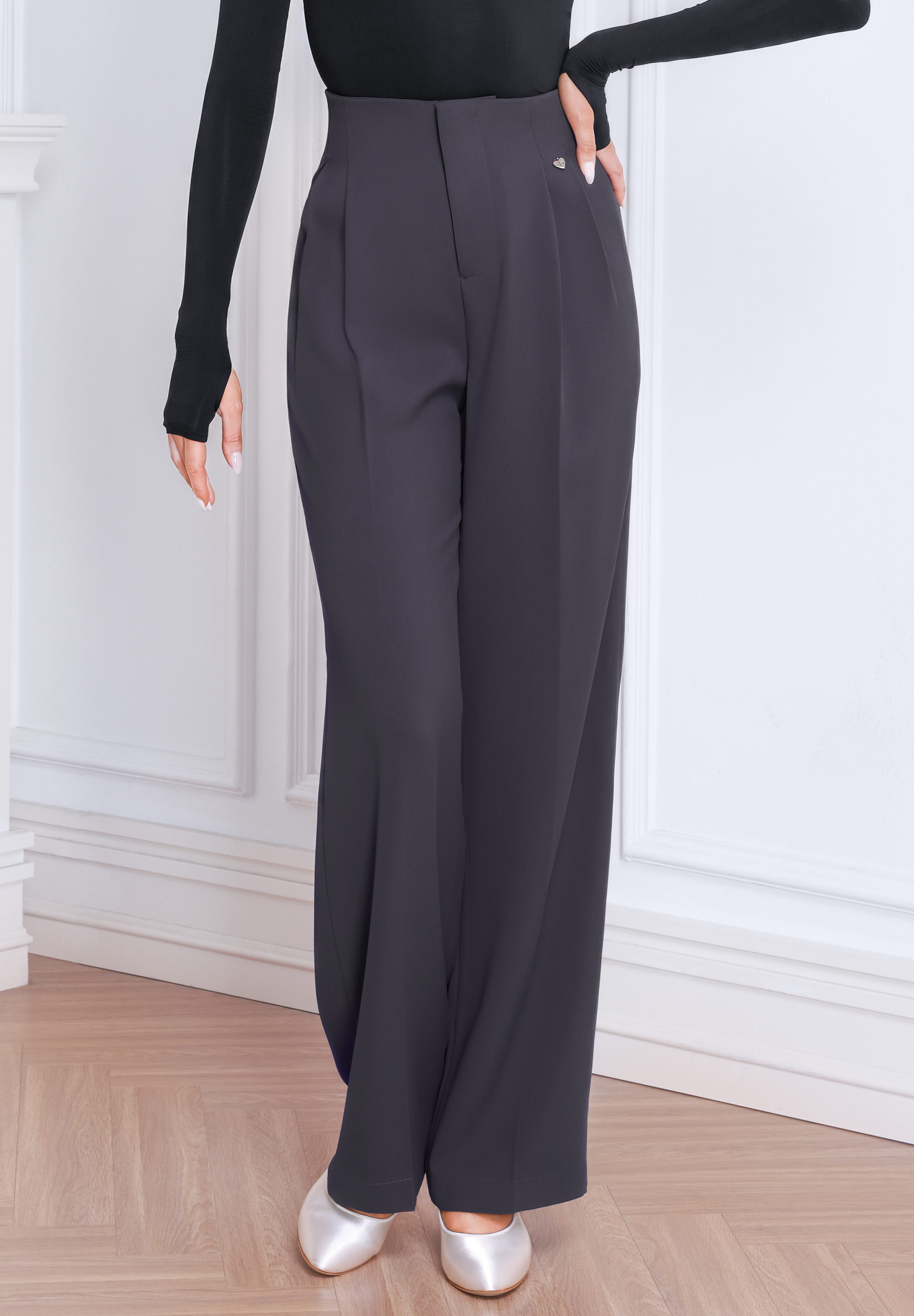 TID Soft Sculpt High-Waist Trousers K019-Grey