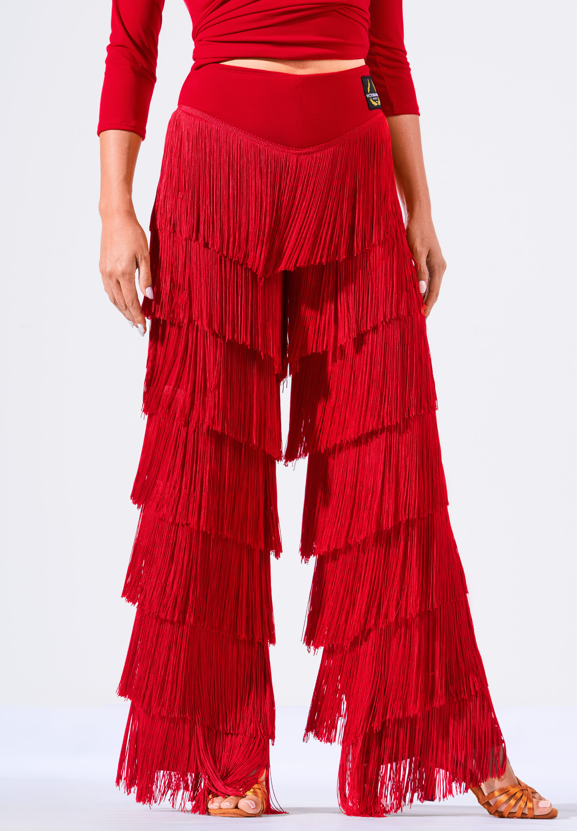 Victoria Blitz Womens Dance Trousers Elettra -Red