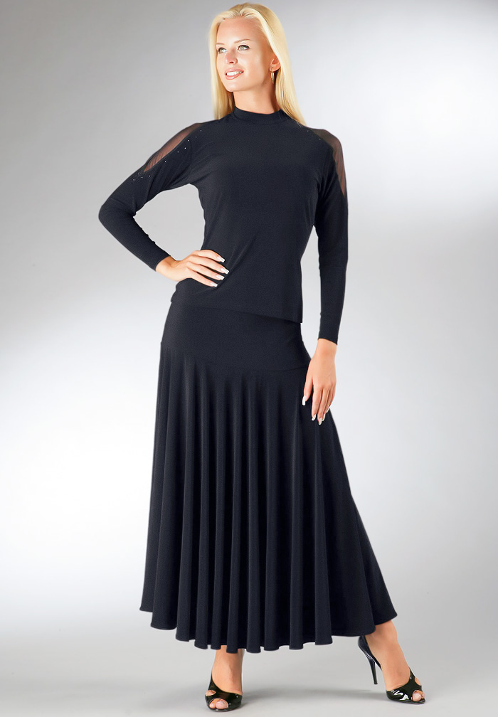 Zdenka Arko Ballroom Dance Skirt S853-Black