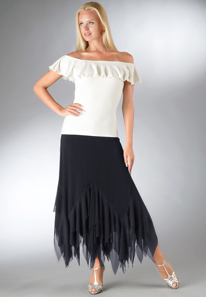 Zdenka Arko Ballroom Dance Skirt S854-Black