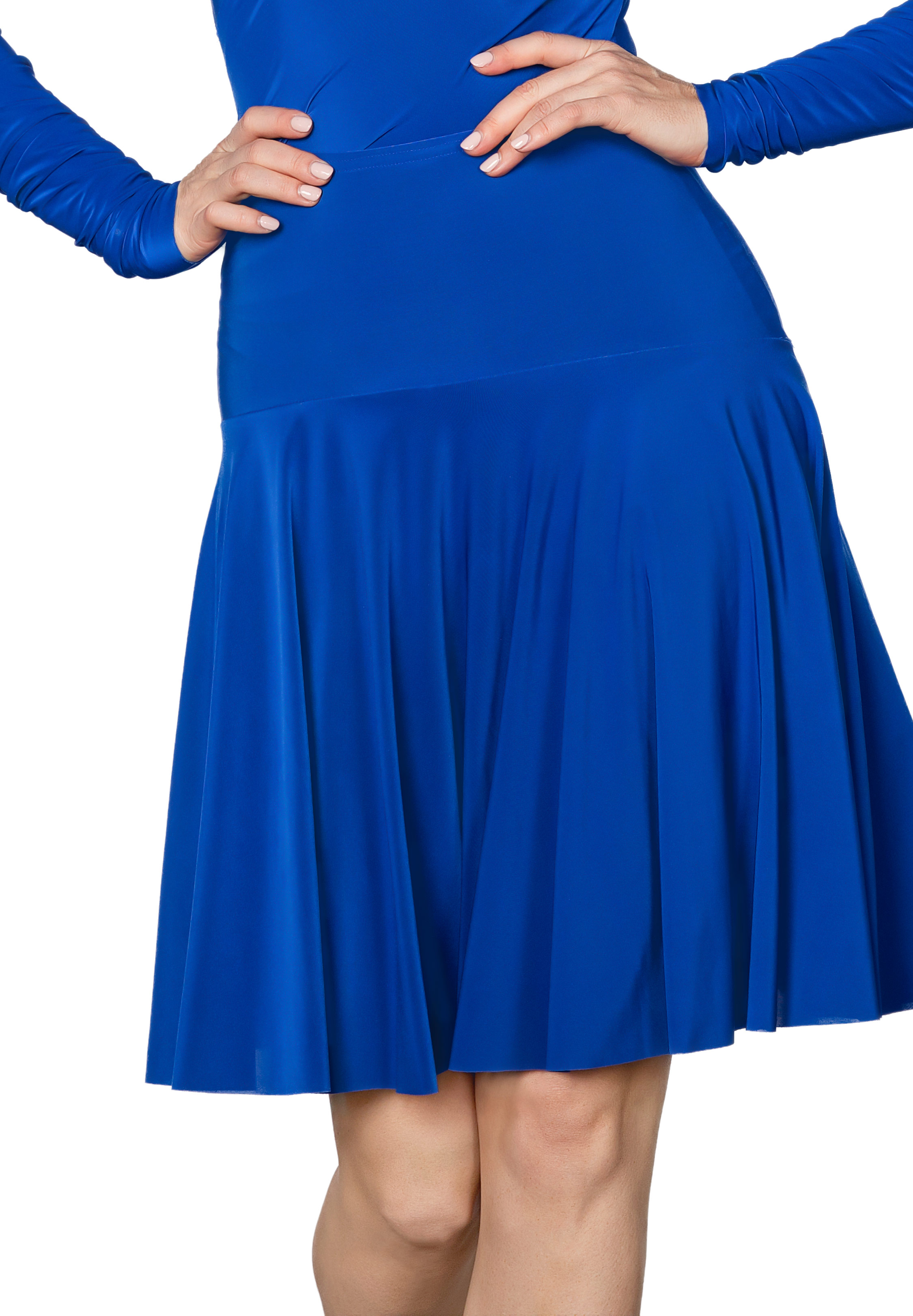 Dance America S2403 - Simple Short Skirt-Blue