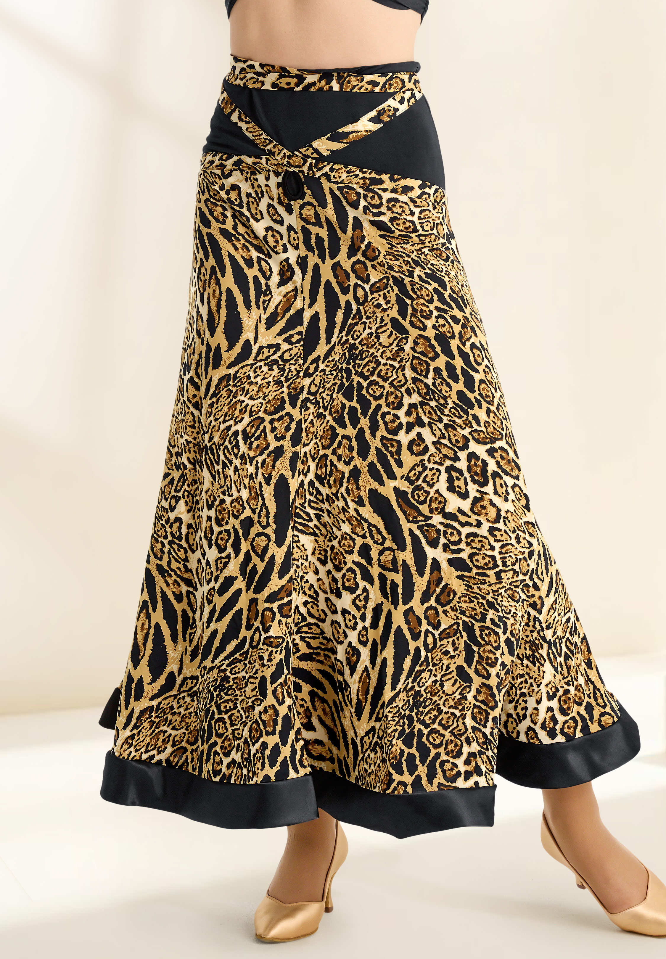 Gio Mio Nadine Womens Ballroom Skirt GM0131-Leopard