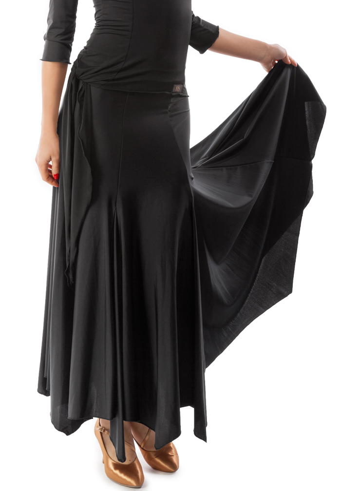 RS Atelier Chiara Star Ballroom Dance Skirt-Black